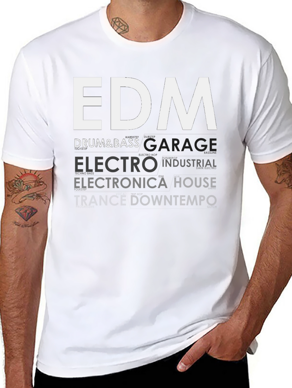 EDM Music Genres Graphic T-Shirt