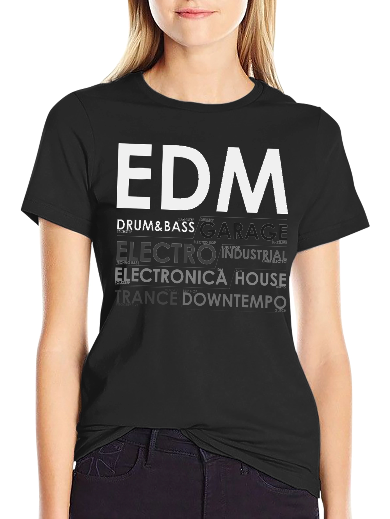 EDM Music Genres Graphic T-Shirt