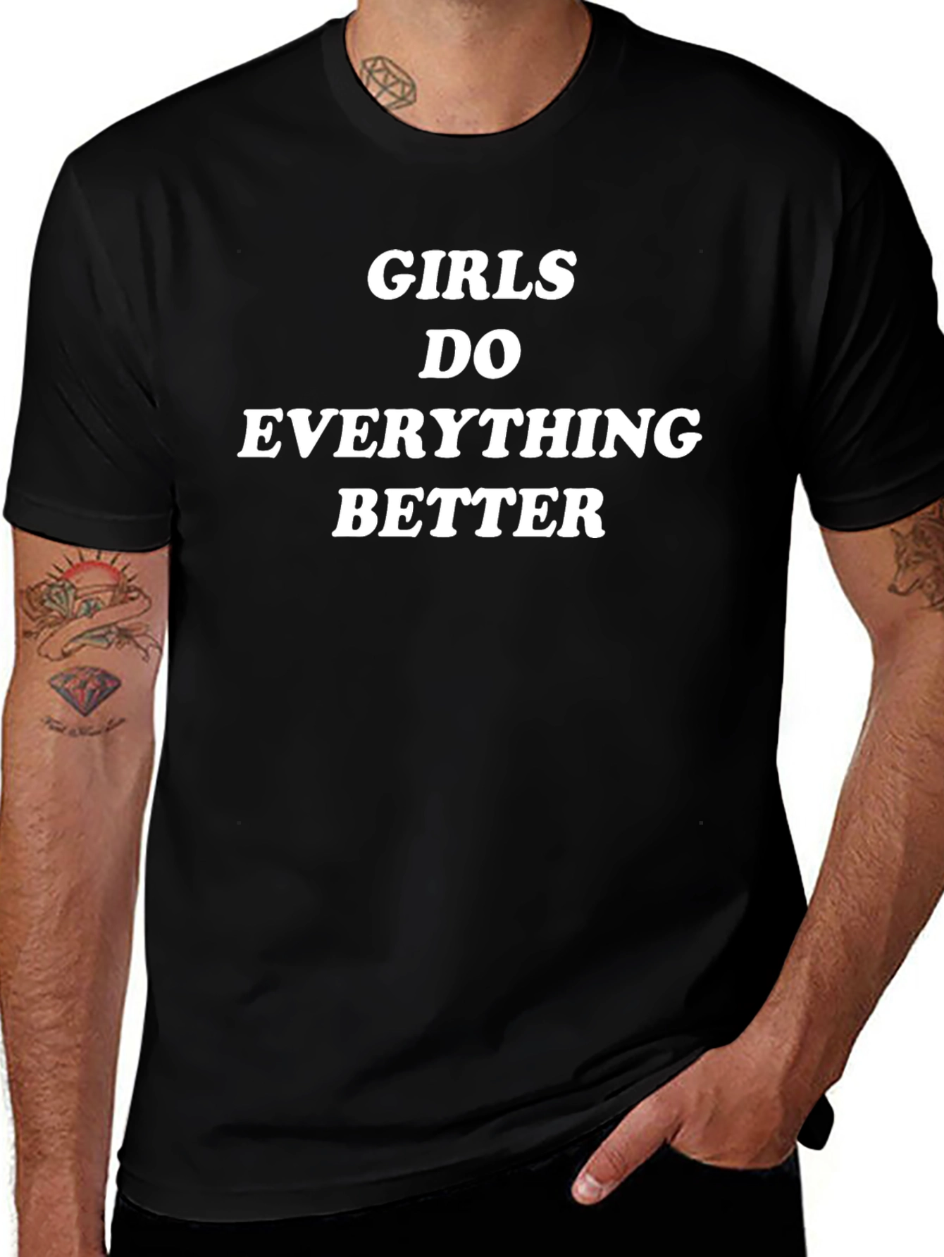 Girls Do Everything Better Black T-Shirt