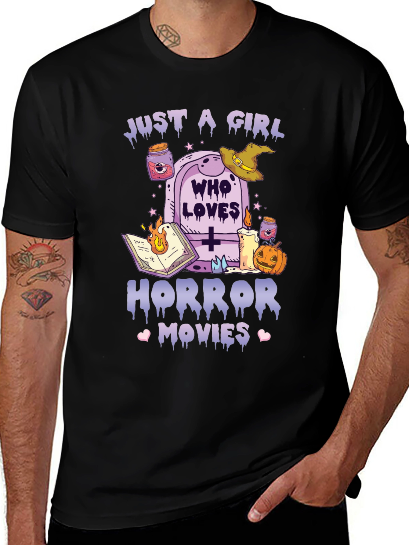 Horror Movie Lover T-Shirt - Just A Girl