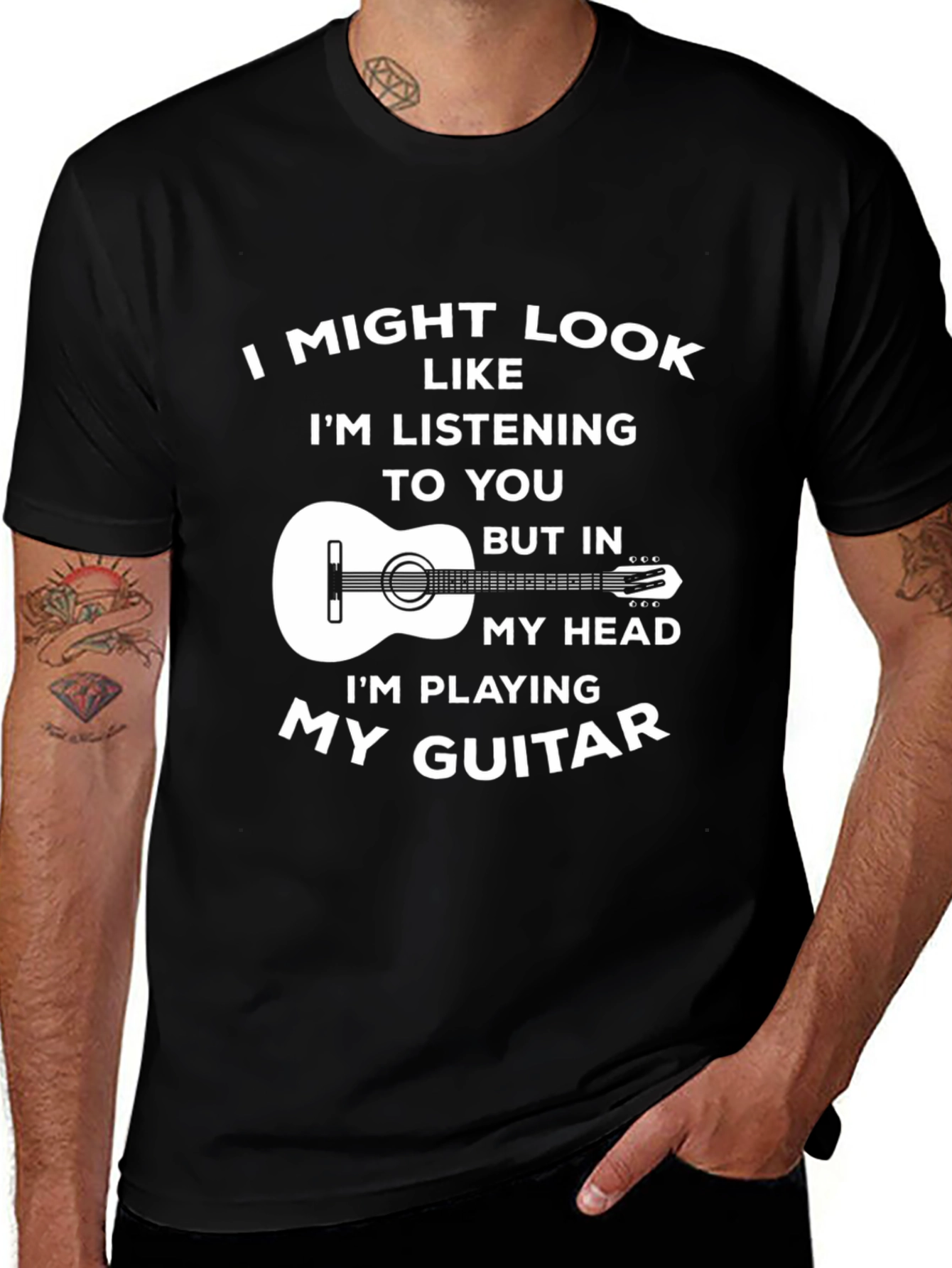 Funny Guitar Player T-Shirt - Im Playing My Guitar