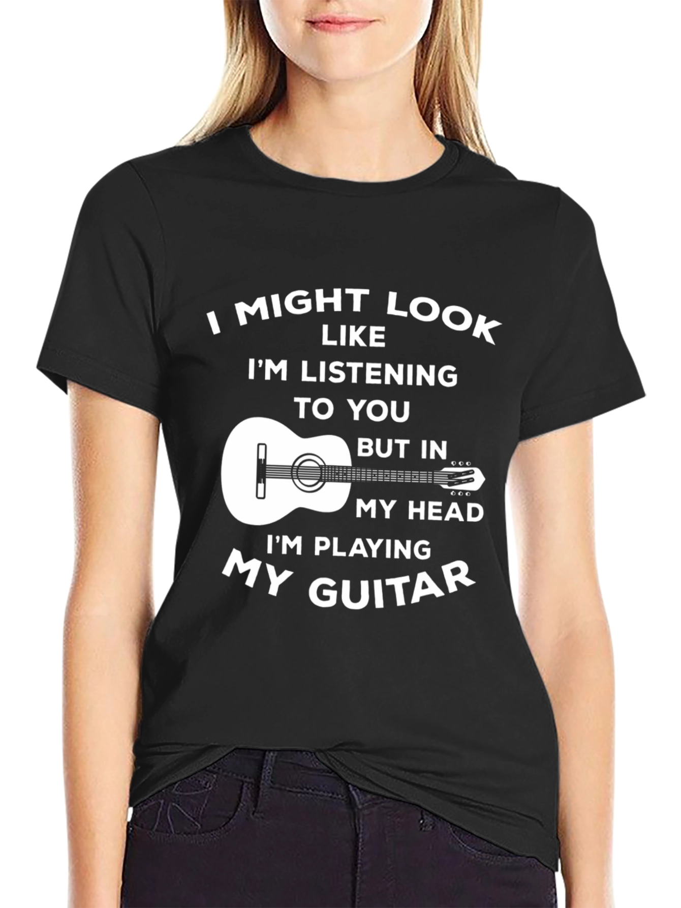 Funny Guitar Player T-Shirt - Im Playing My Guitar