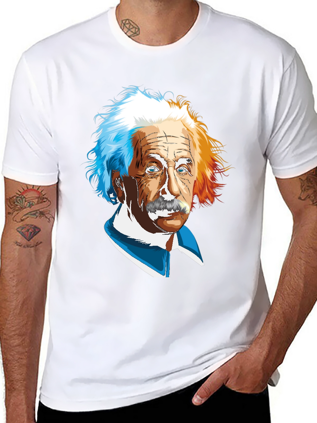 Einstein Graphic Print Black T-Shirt