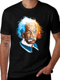 Einstein Graphic Print Black T-Shirt