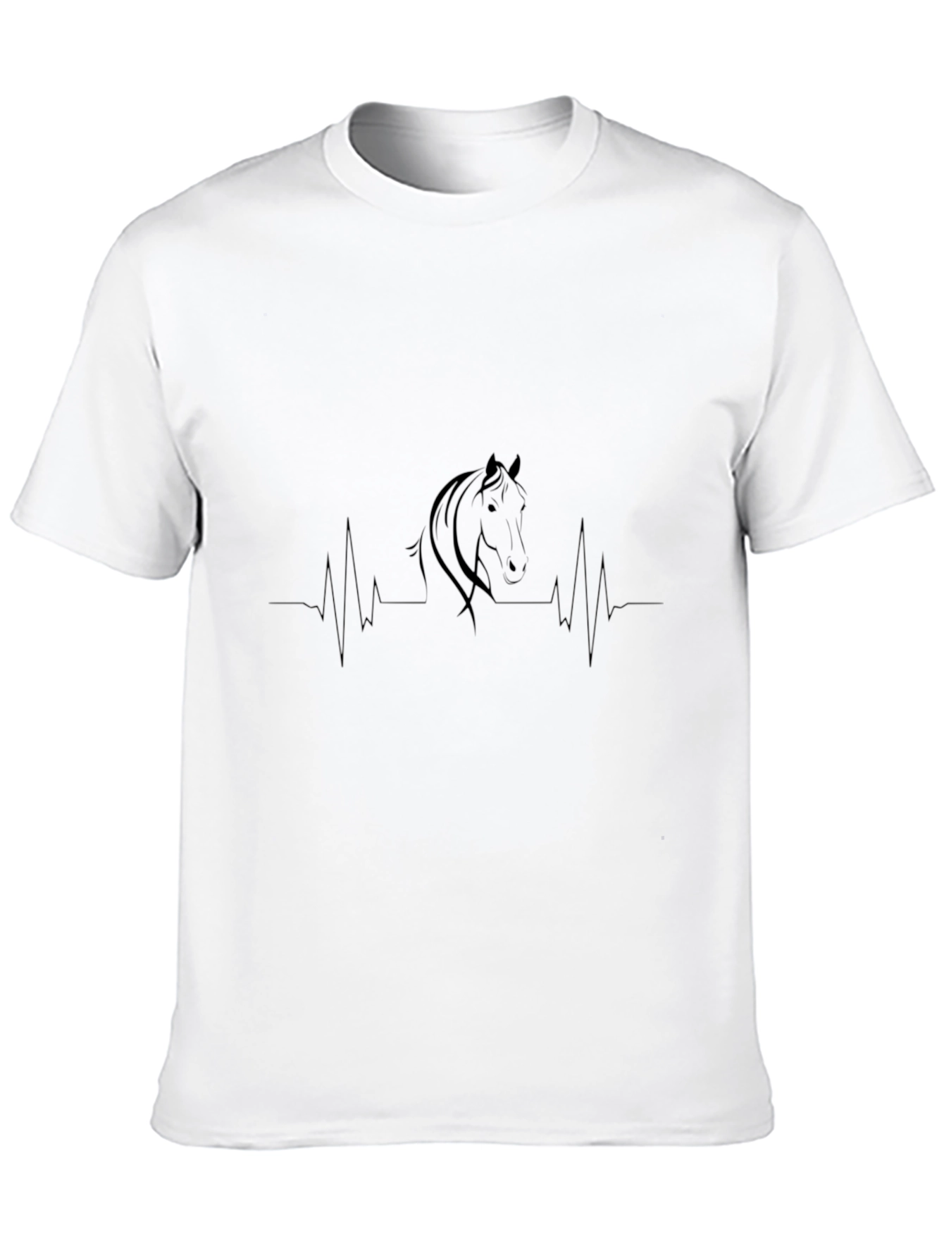 Horse Heartbeat T-Shirt - Black