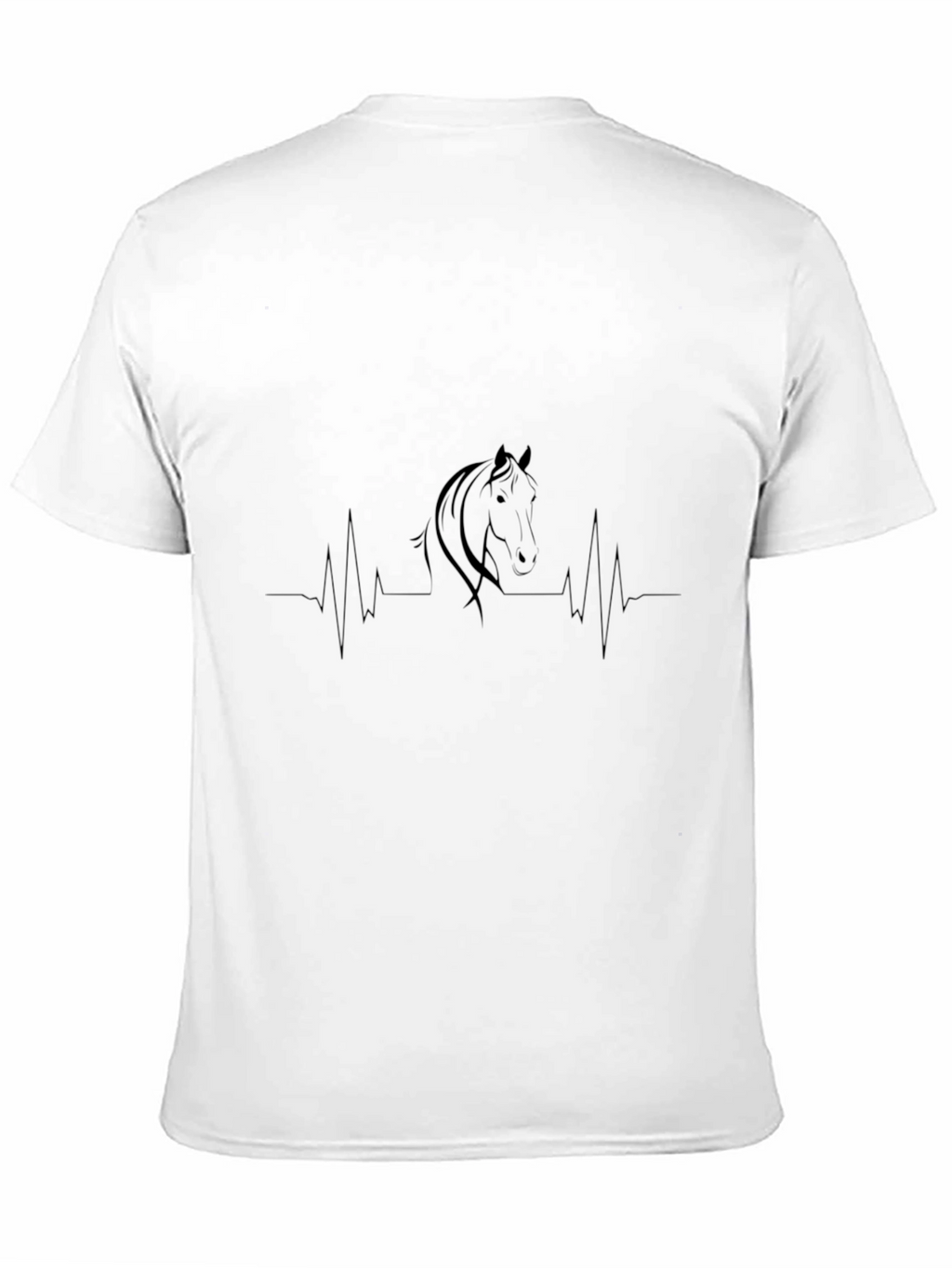 Horse Heartbeat T-Shirt - Black