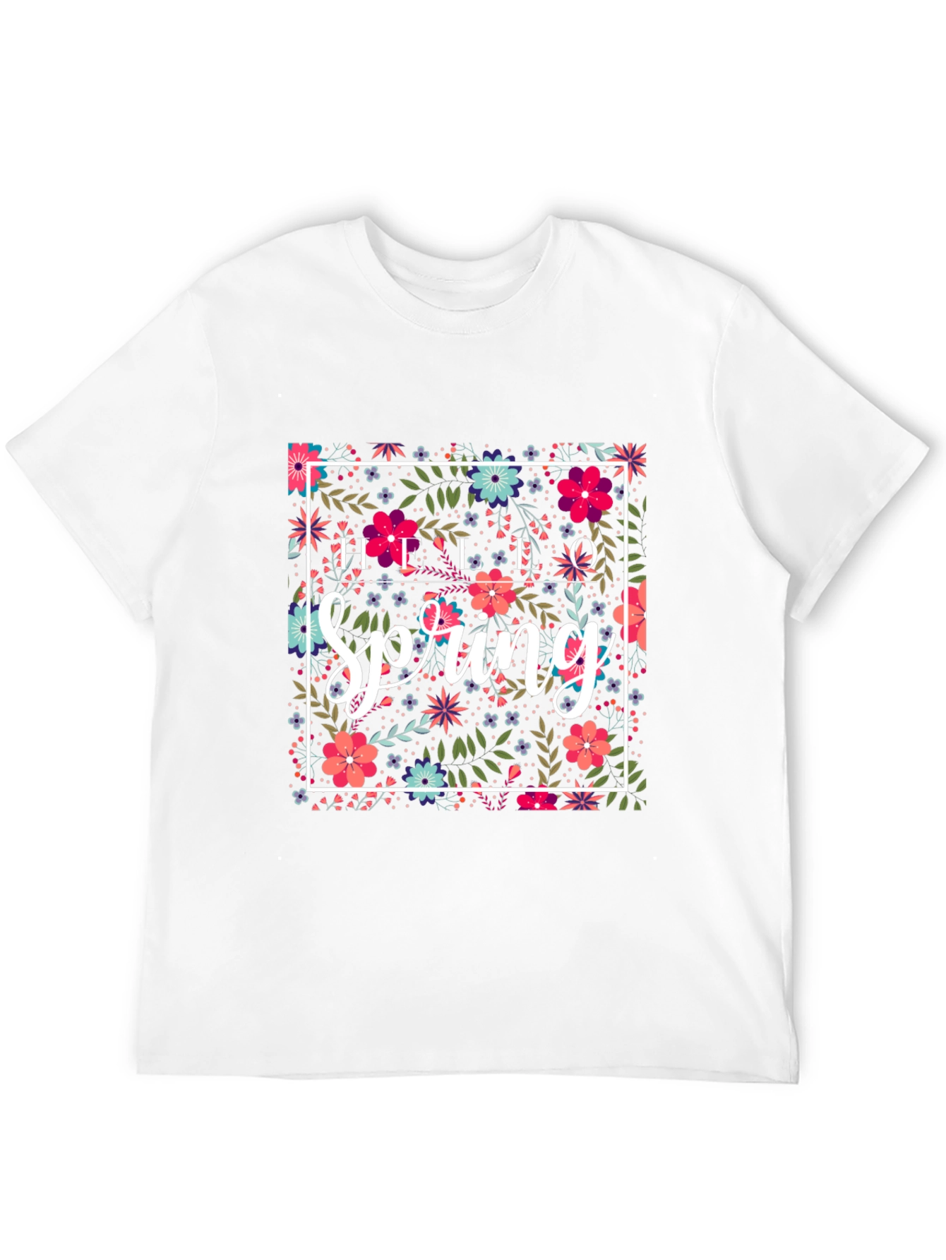 Floral Spring Graphic Tee - Black