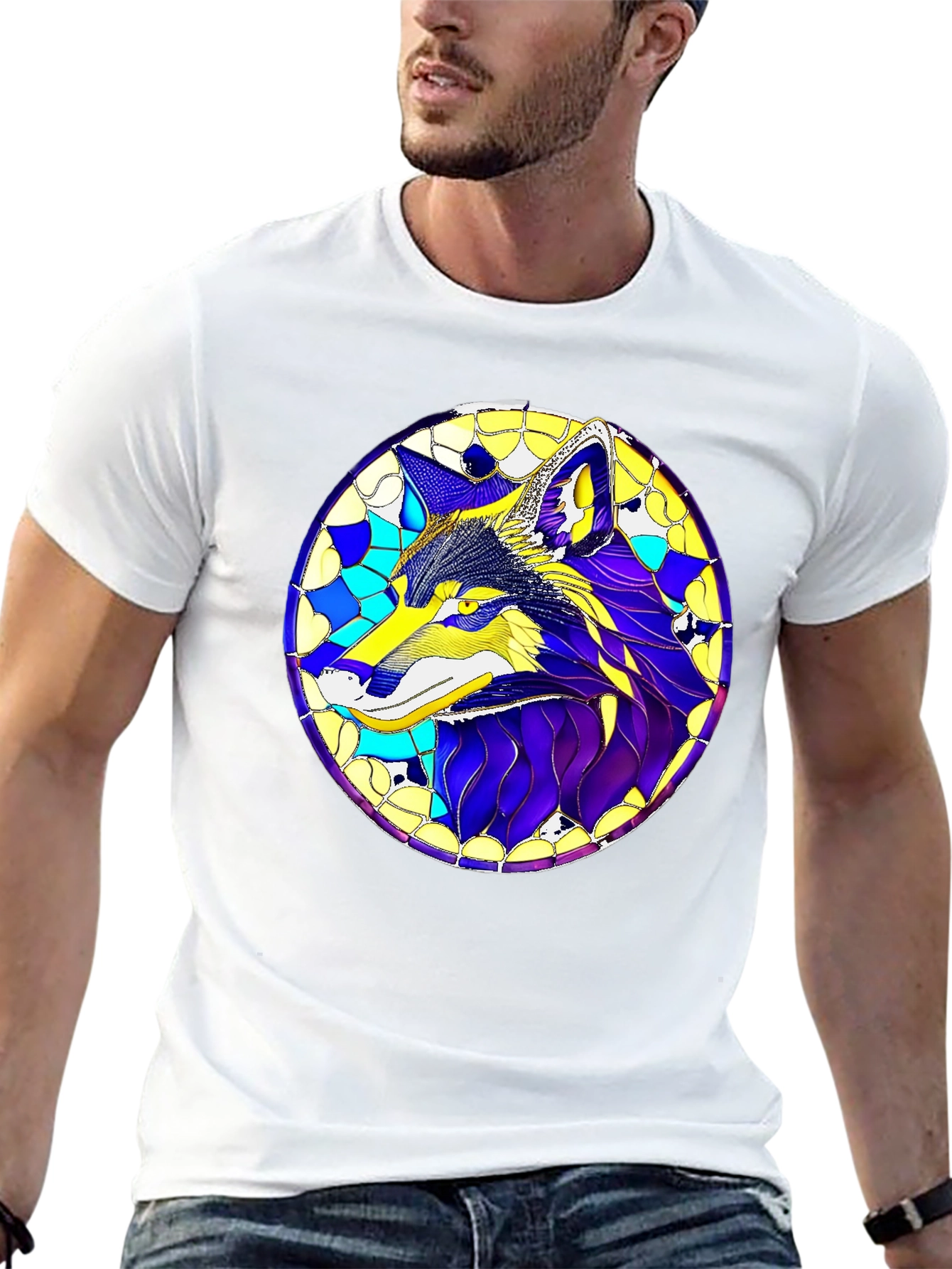 Artistic Wolf Graphic Tee