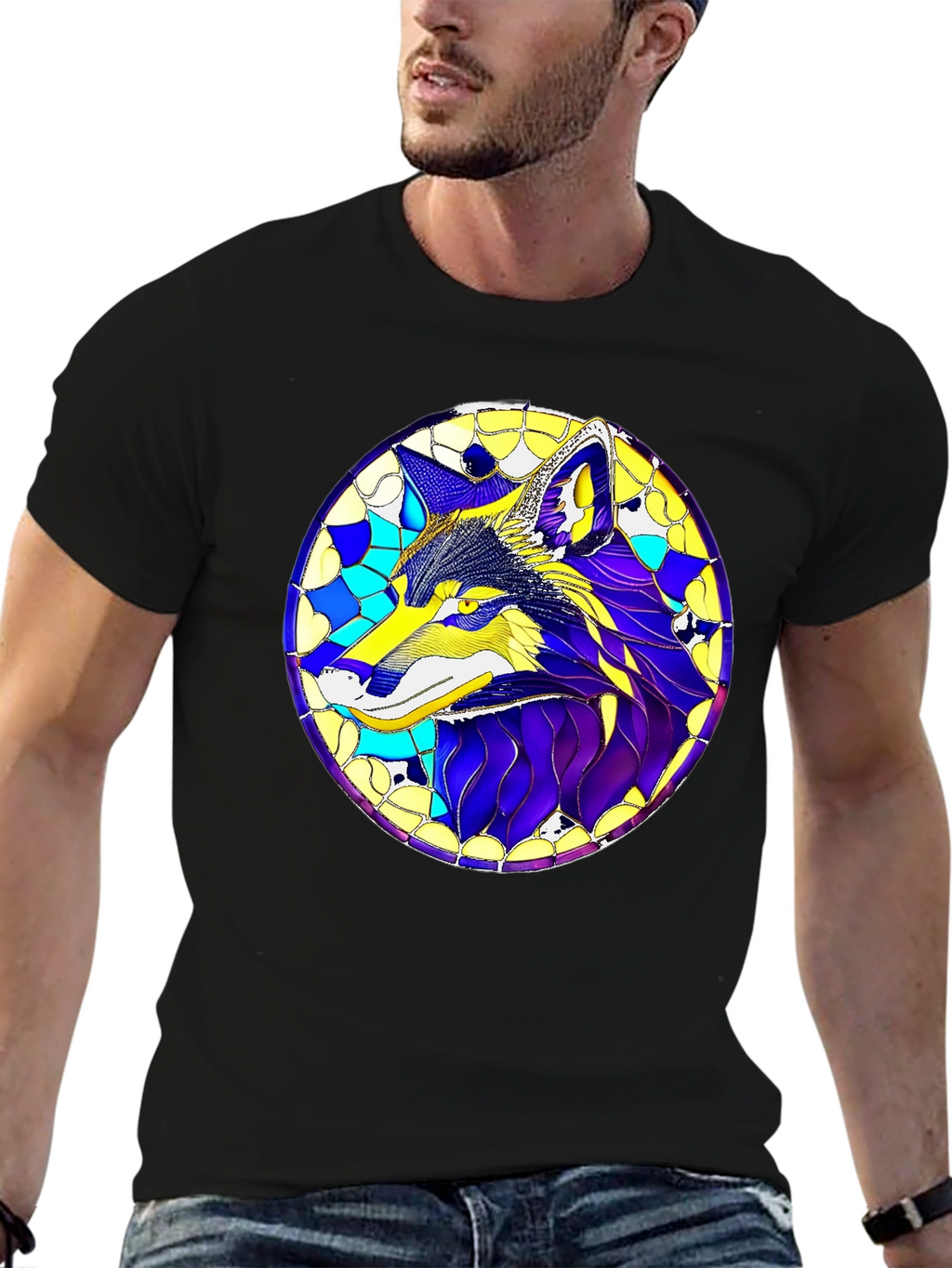 Artistic Wolf Graphic Tee