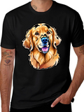 Golden Retriever Graphic T-Shirt - Black