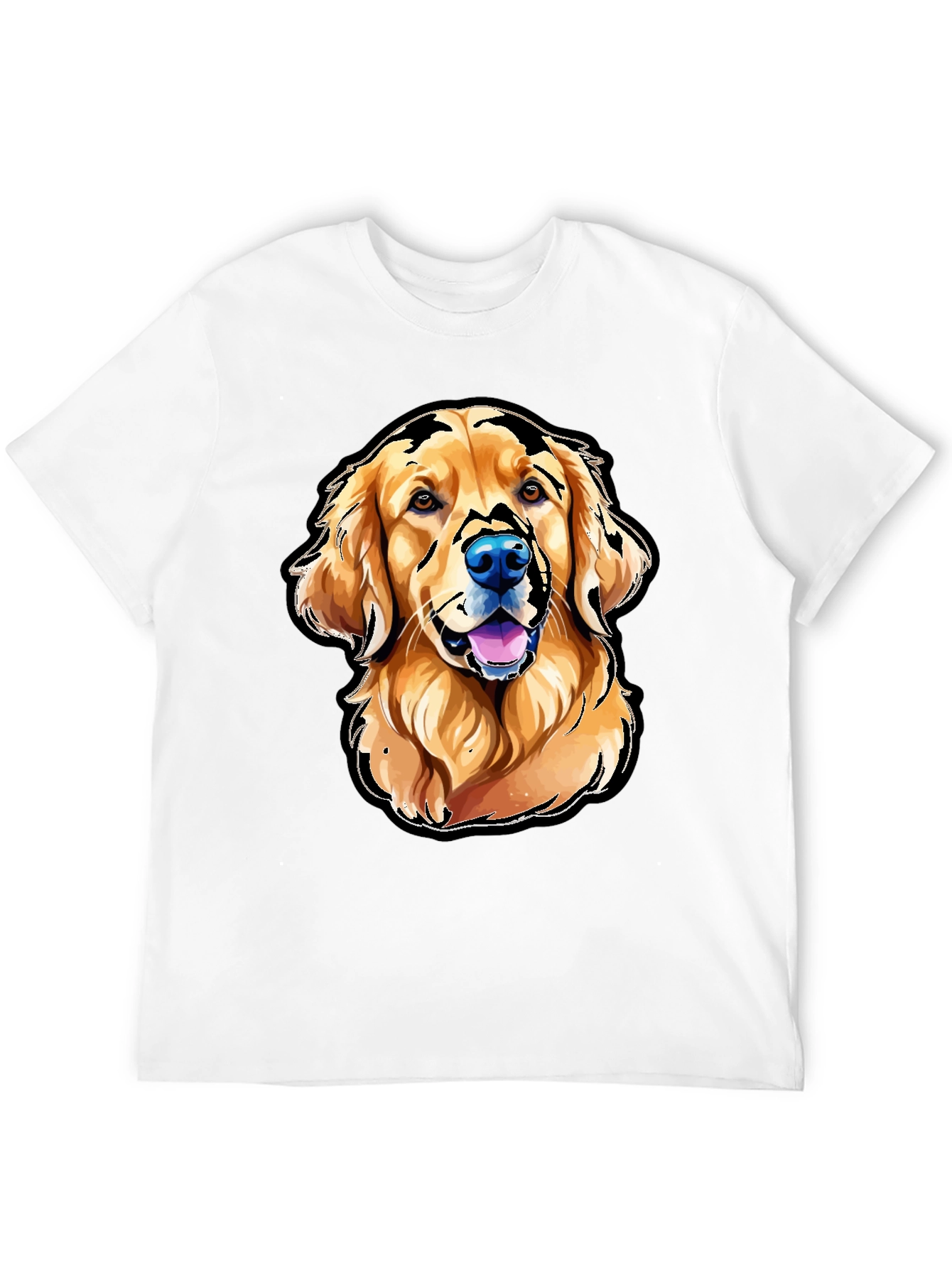 Golden Retriever Graphic T-Shirt - Black