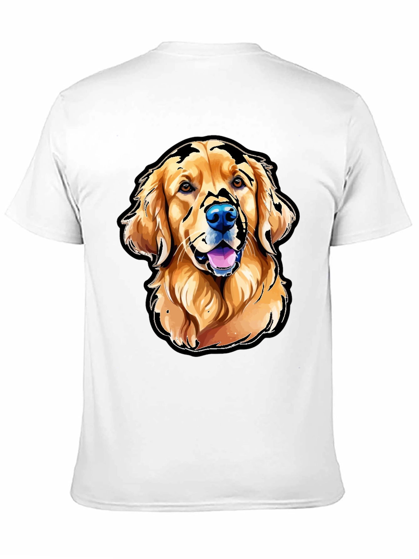 Golden Retriever Graphic T-Shirt - Black