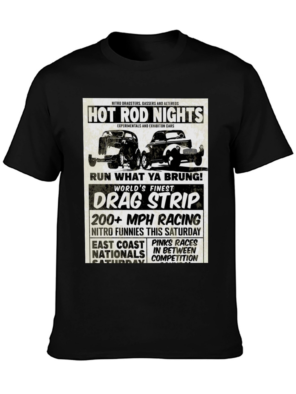 Hot Rod Nights Drag Racing T-Shirt
