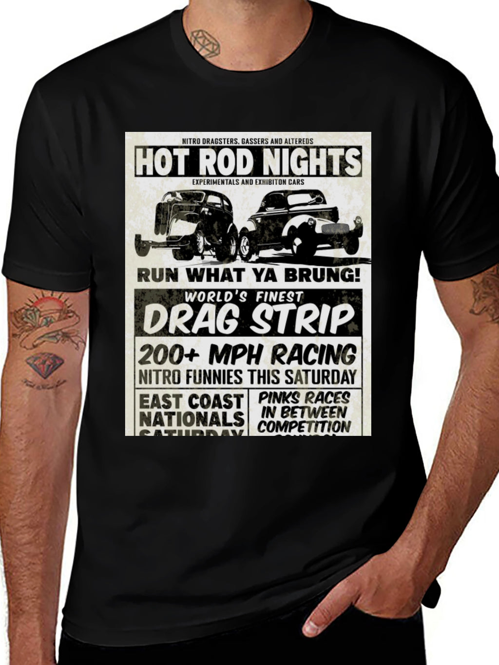 Hot Rod Nights Drag Racing T-Shirt