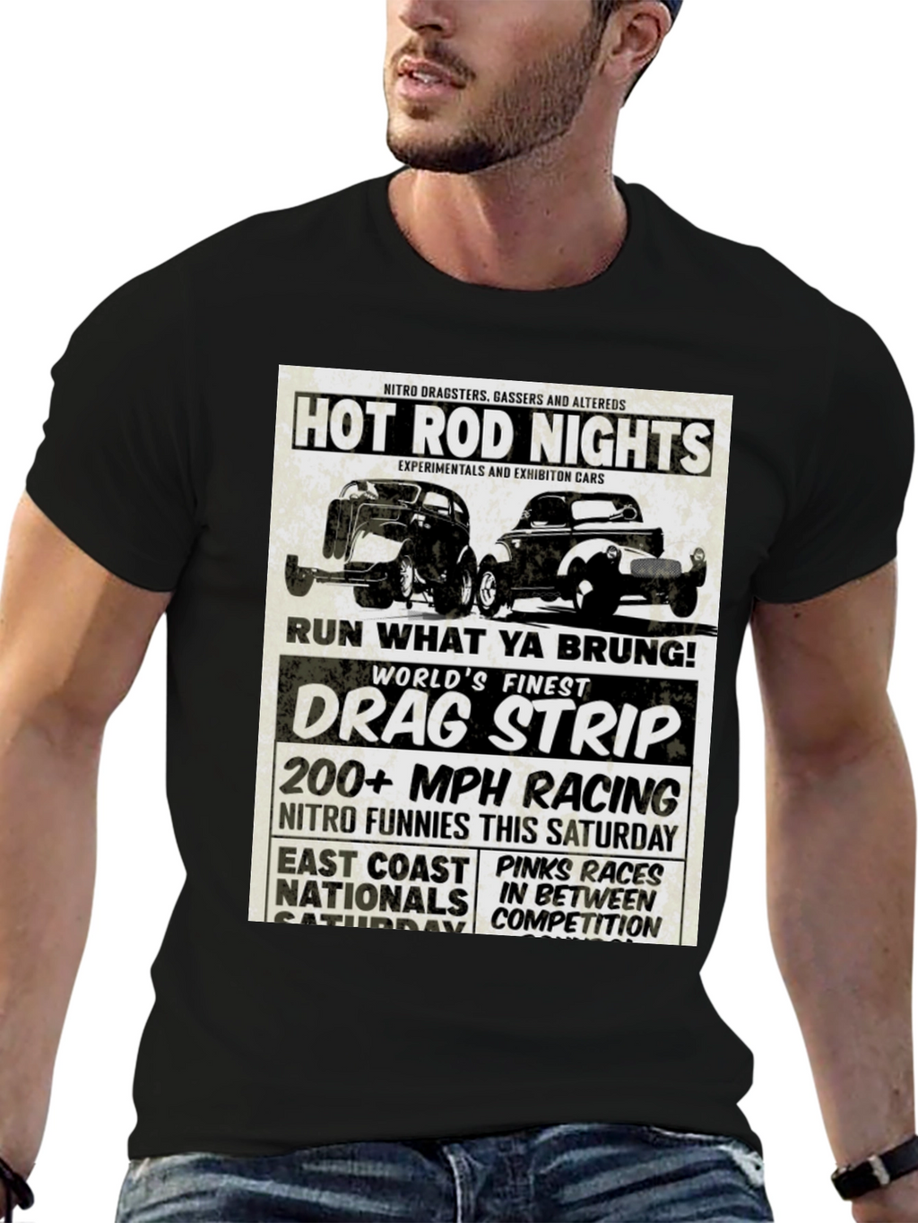 Hot Rod Nights Drag Racing T-Shirt