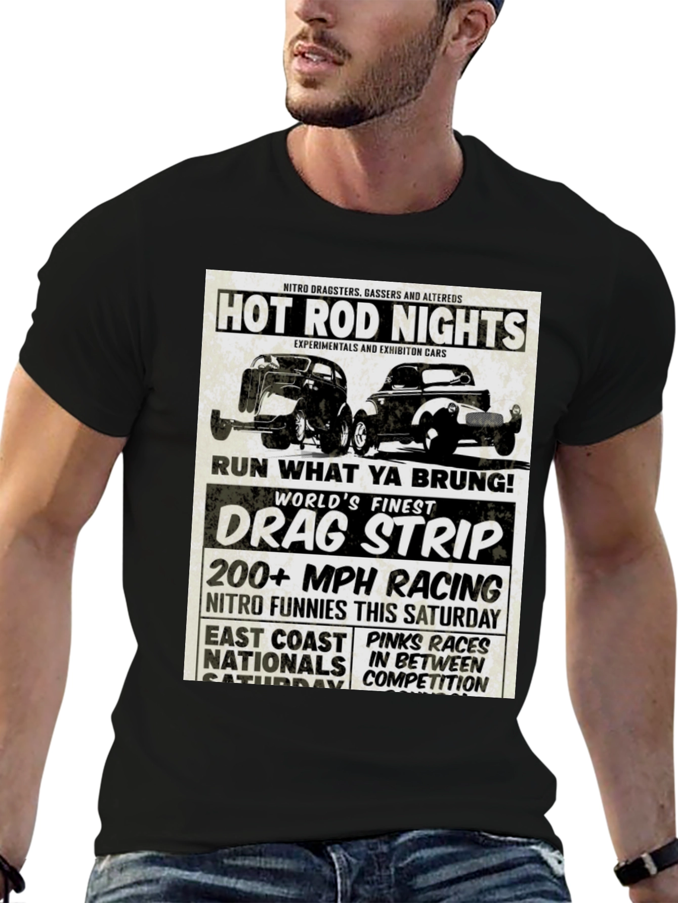 Hot Rod Nights Drag Racing T-Shirt