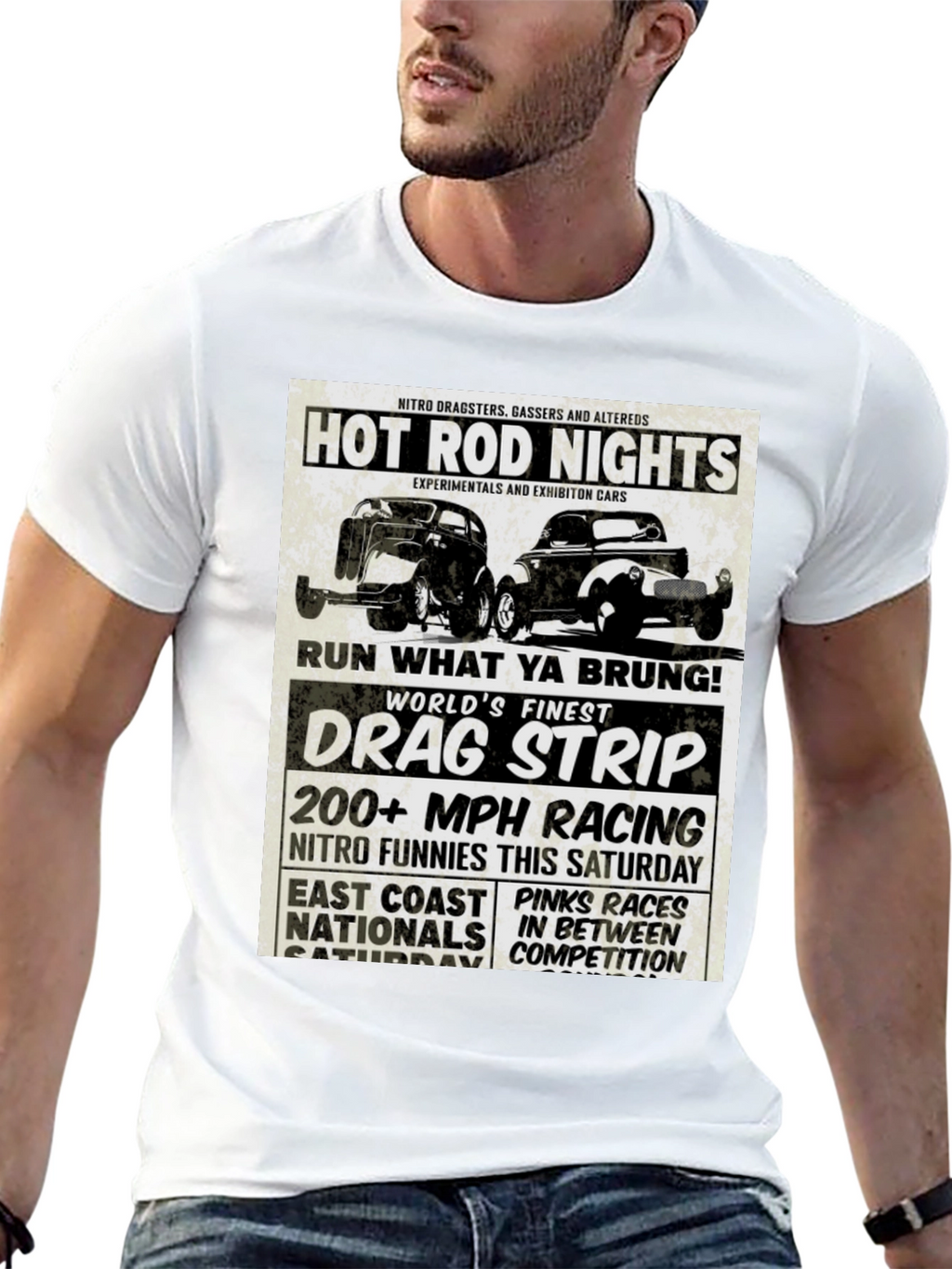 Hot Rod Nights Drag Racing T-Shirt