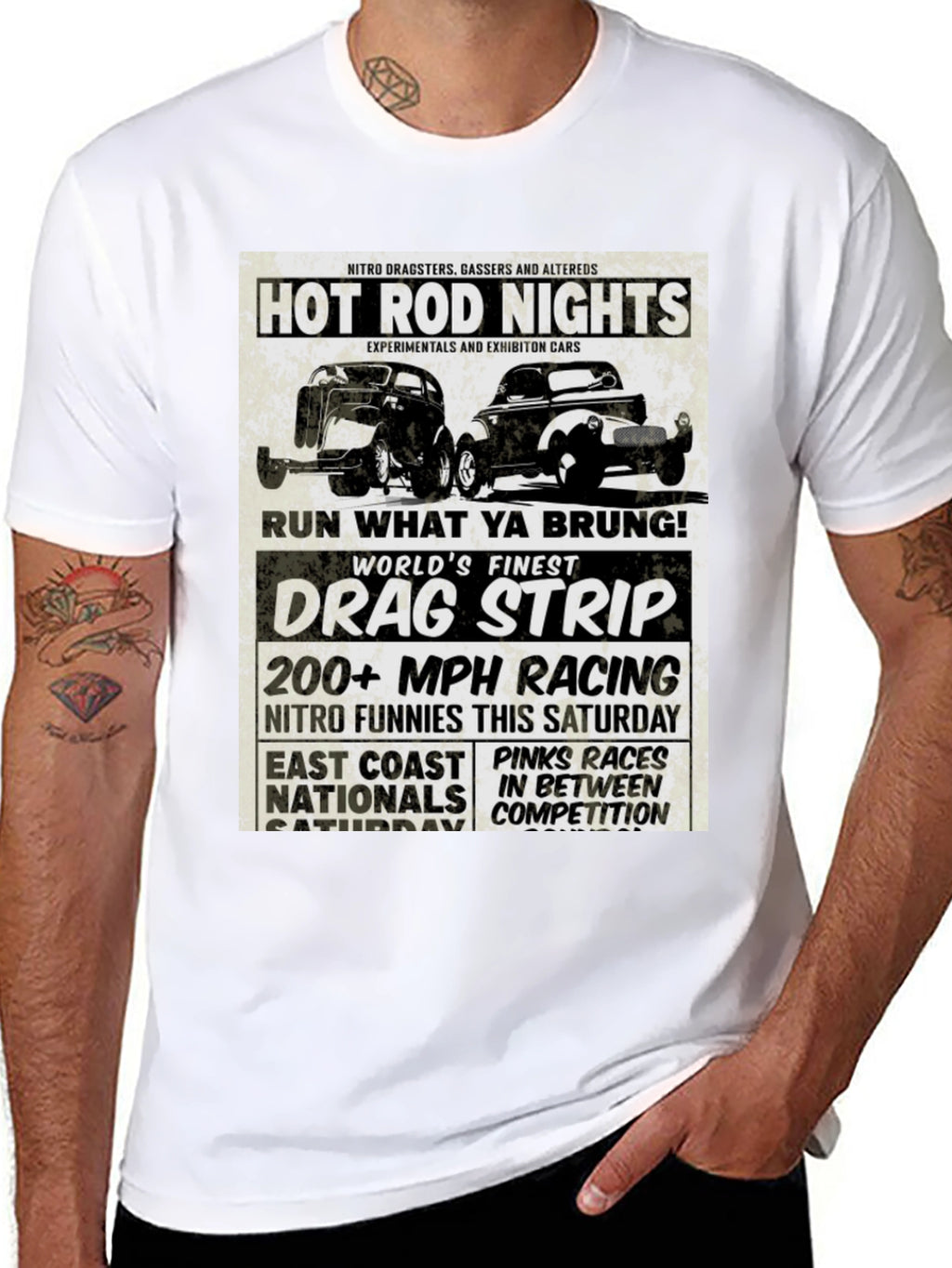 Hot Rod Nights Drag Racing T-Shirt