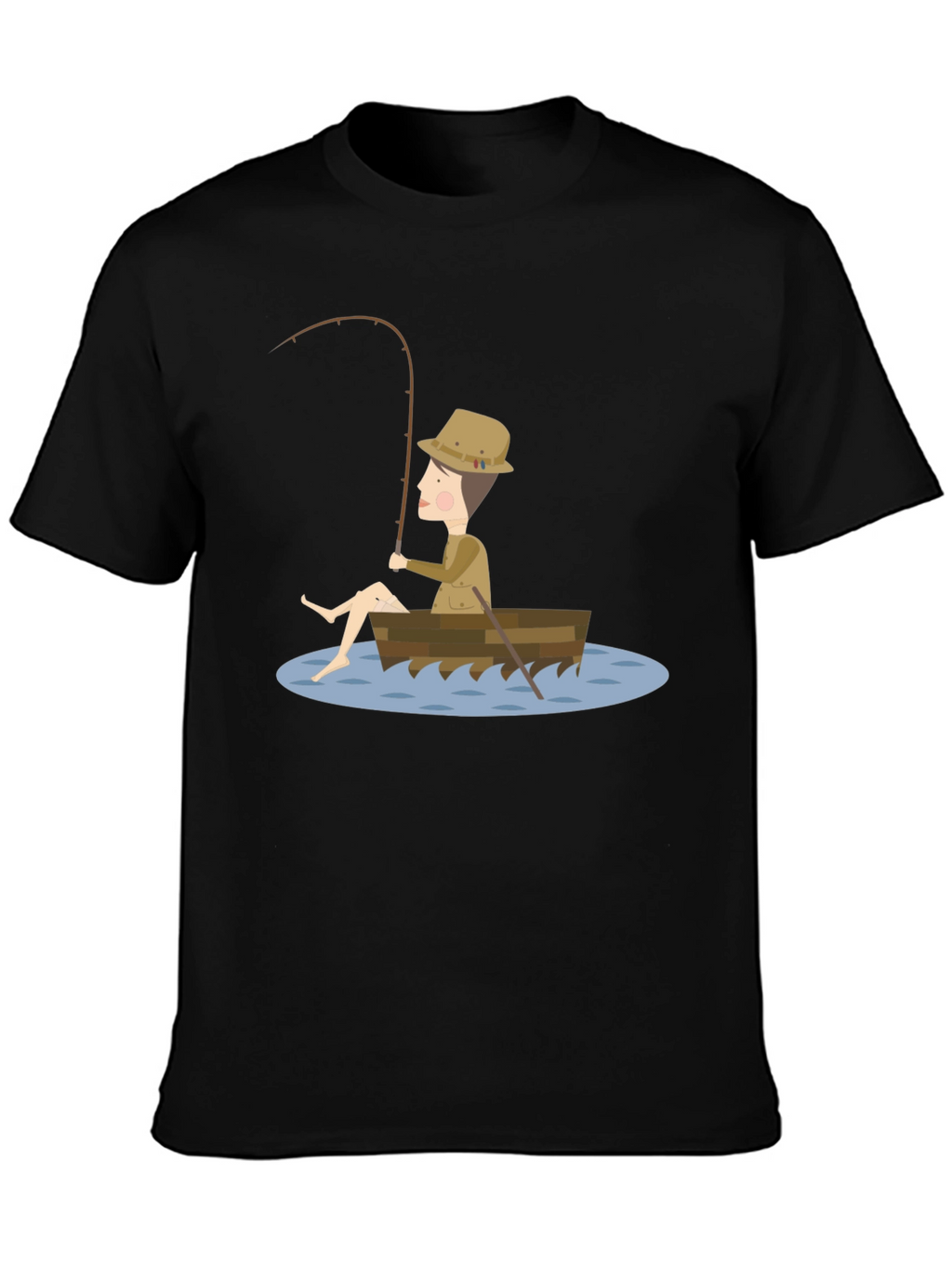 Fishing Cartoon Graphic Tee Shirt