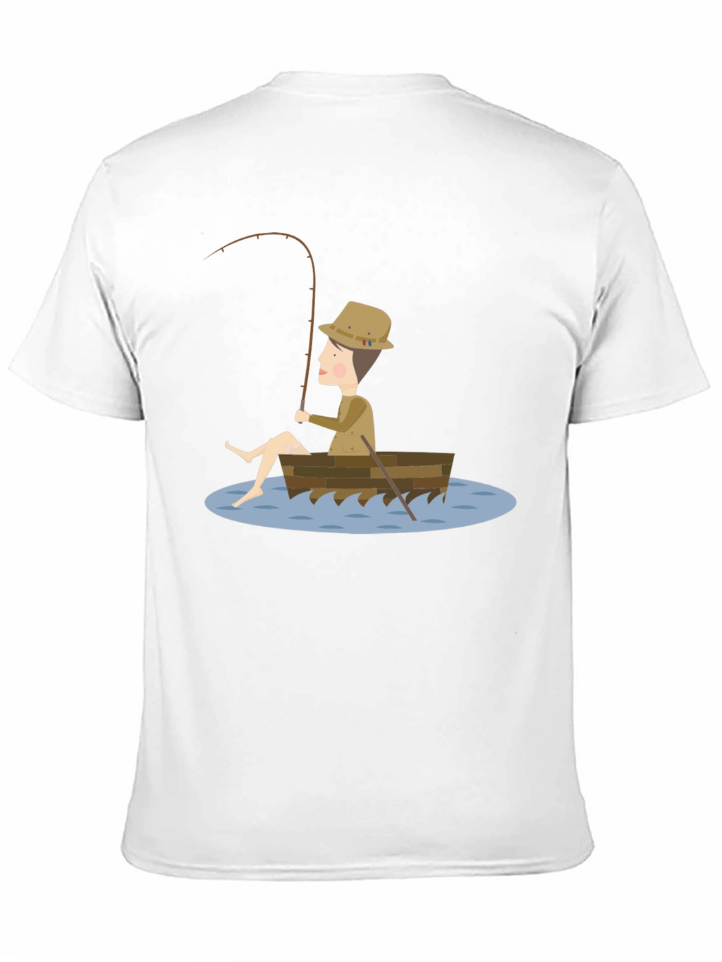 Fishing Cartoon Graphic Tee Shirt