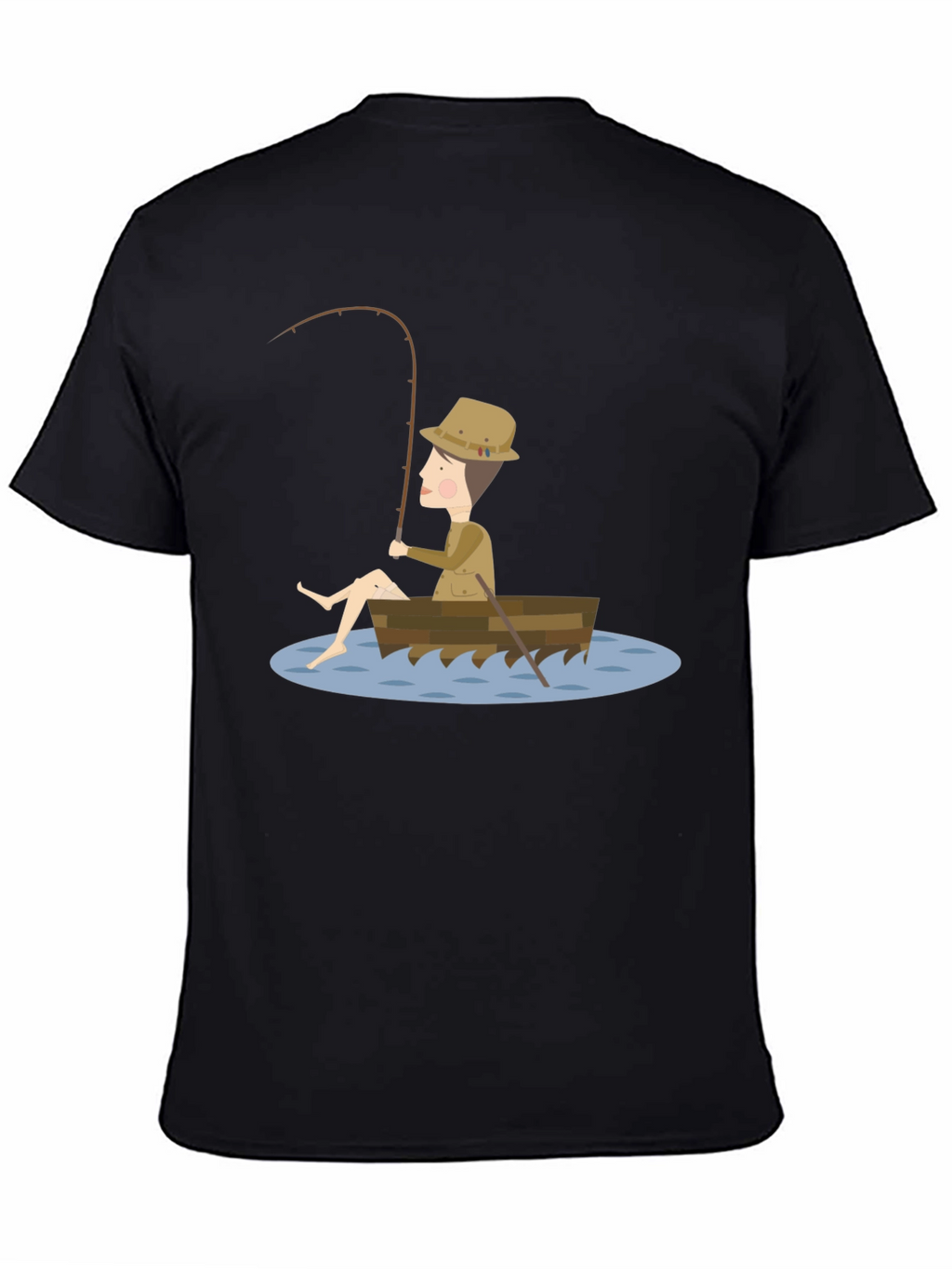 Fishing Cartoon Graphic Tee Shirt