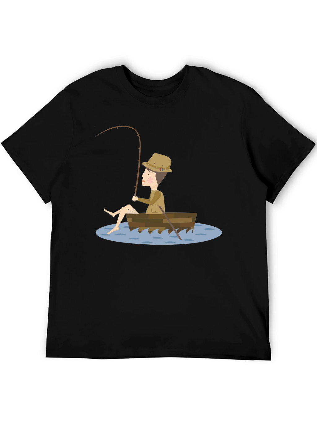 Fishing Cartoon Graphic Tee Shirt