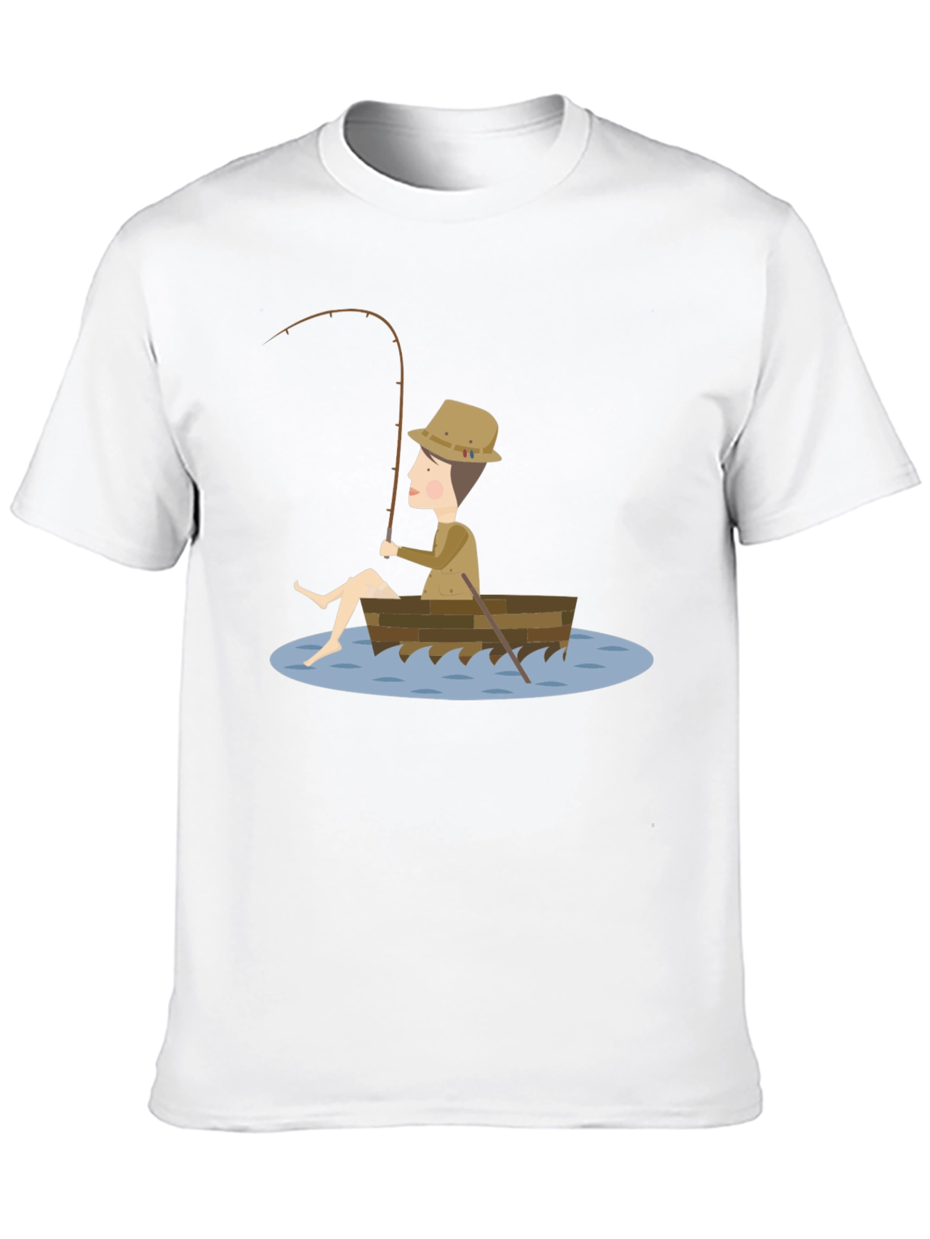 Fishing Cartoon Graphic Tee Shirt