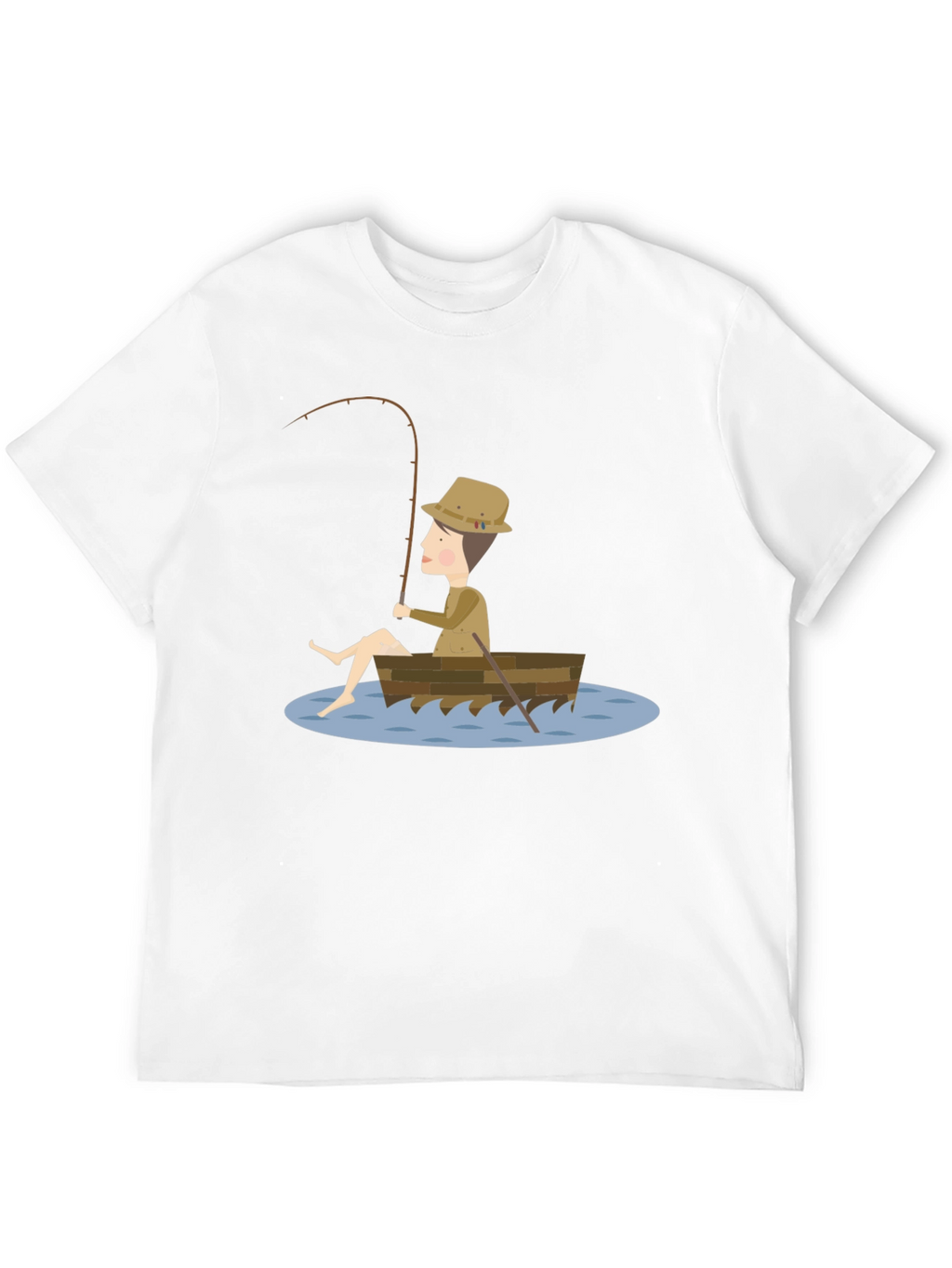 Fishing Cartoon Graphic Tee Shirt
