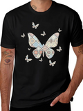Butterfly Patterned T-Shirt