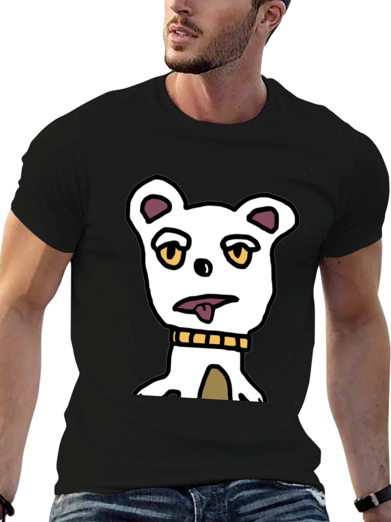 Funny Dog Graphic T-Shirt - Black