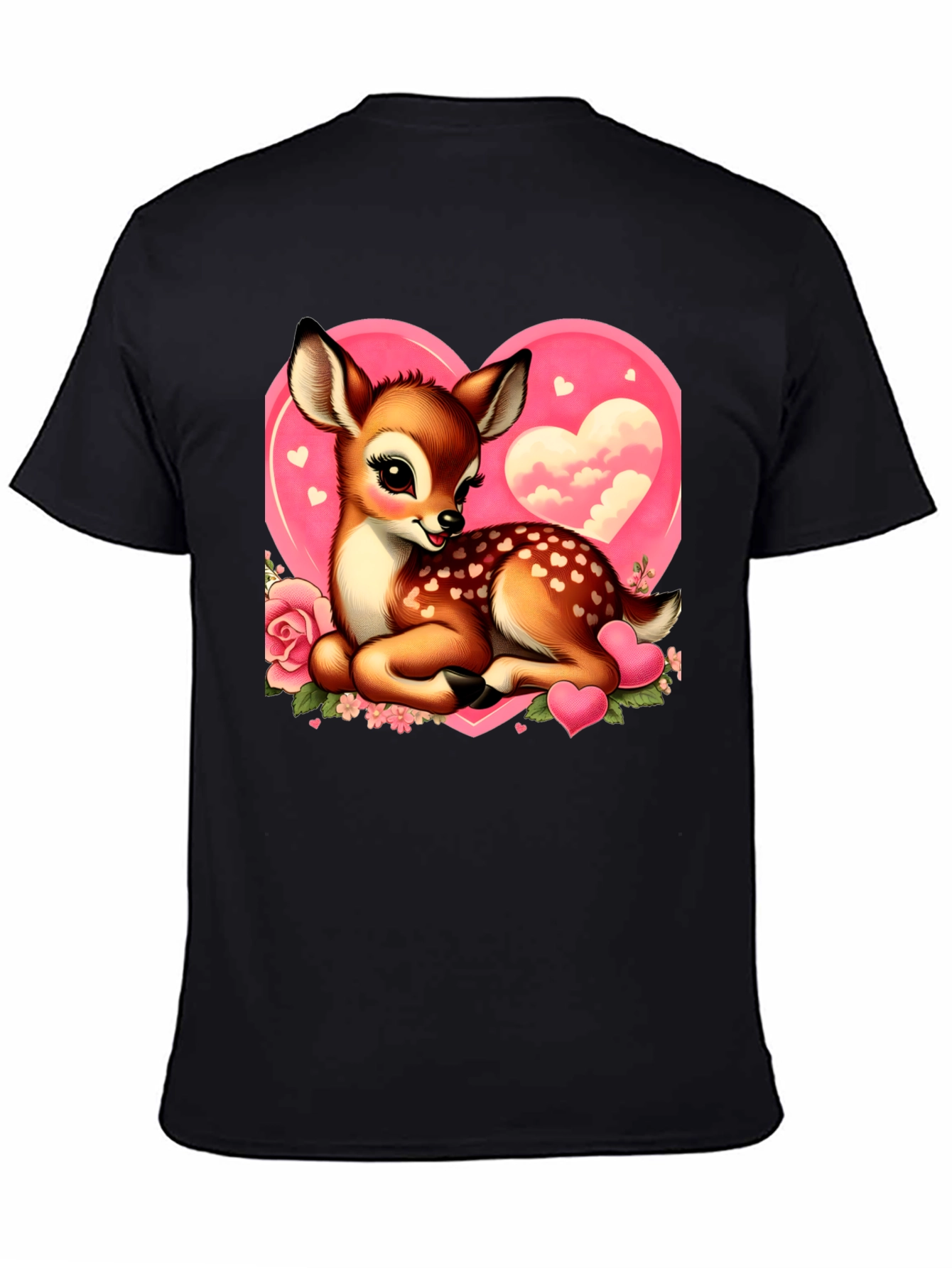 Cute Deer Valentines Day Graphic T-Shirt
