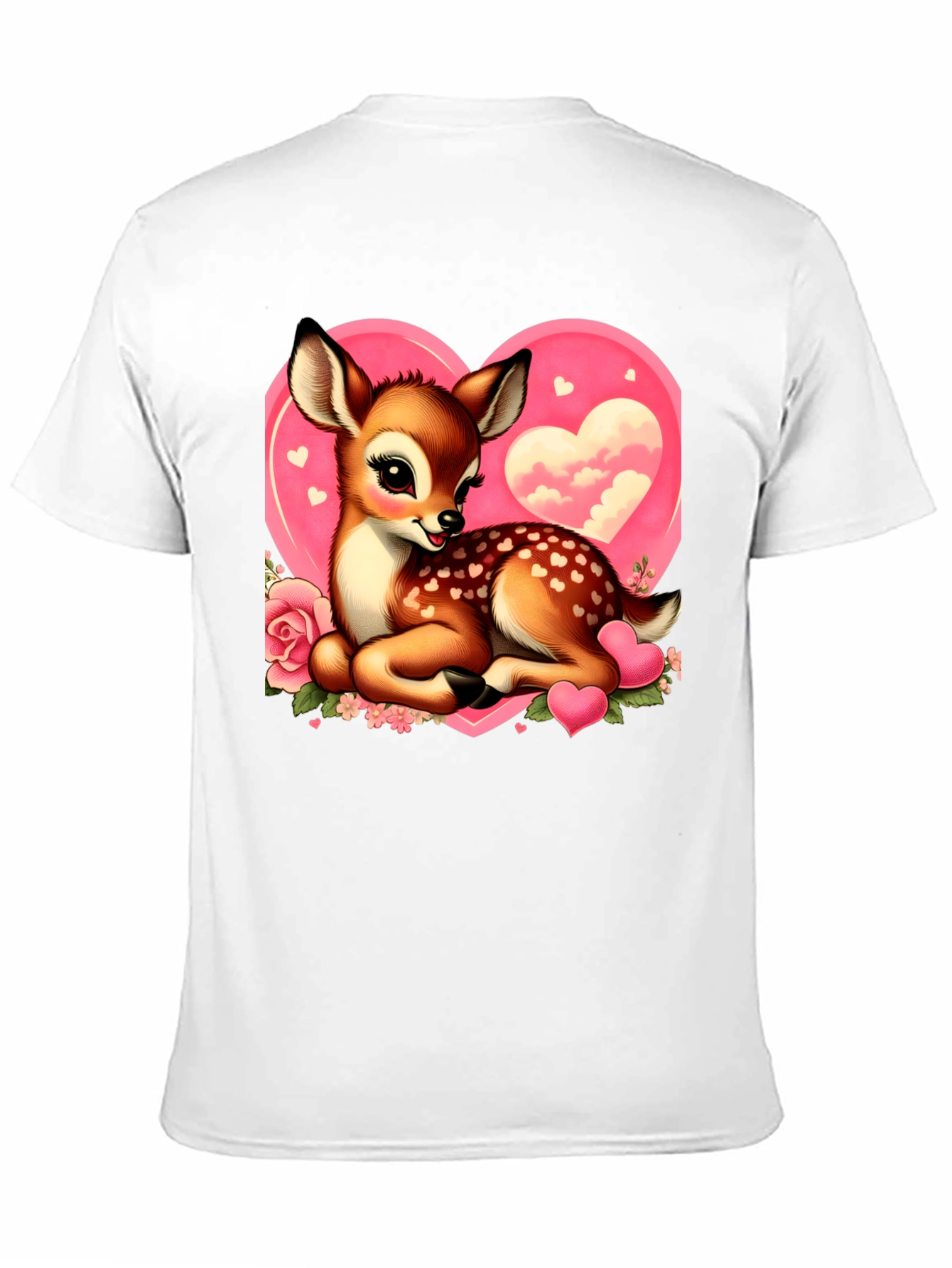 Cute Deer Valentines Day Graphic T-Shirt