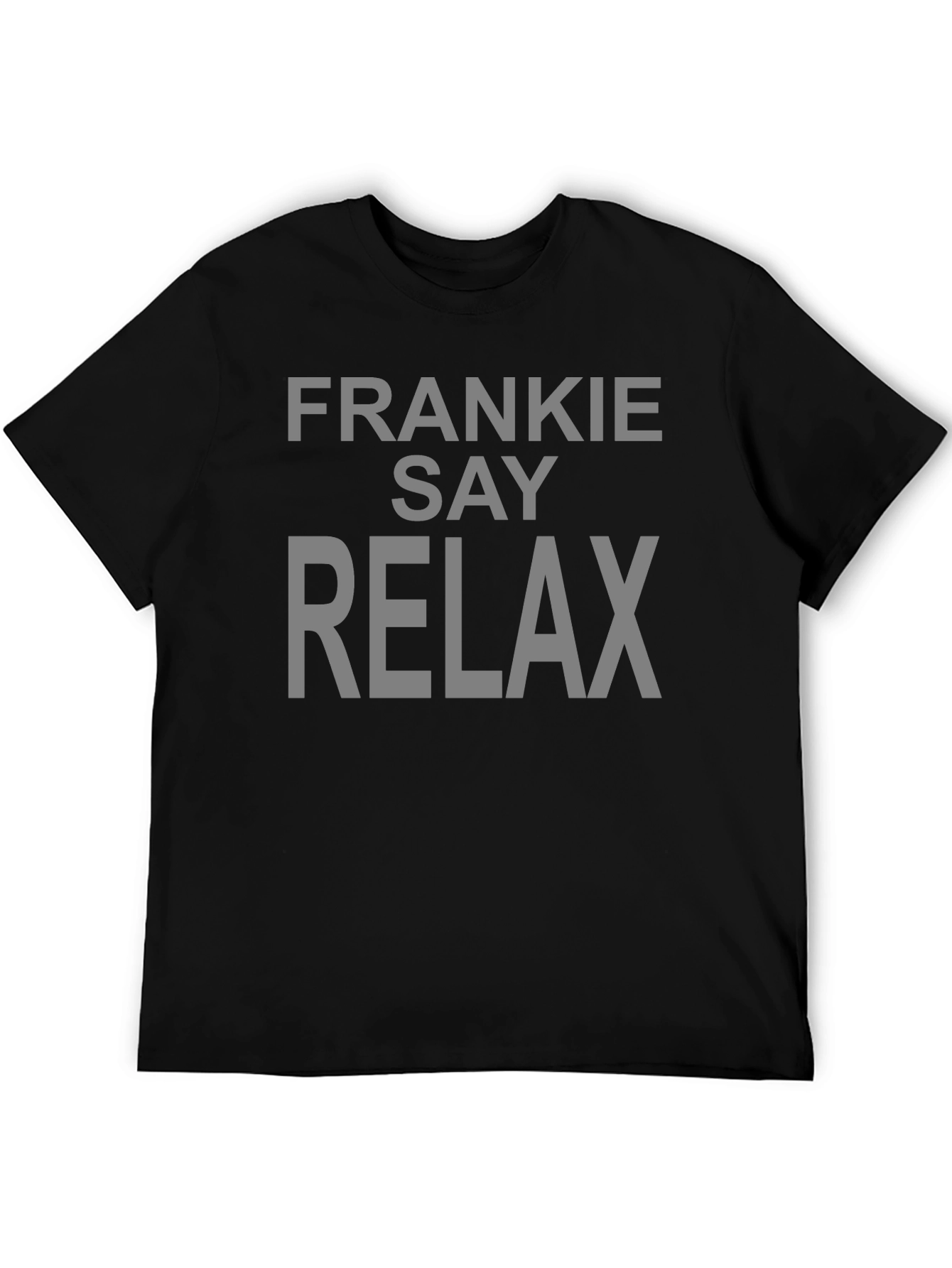 Frankie Say Relax Graphic Tee - Black Cotton T-Shirt