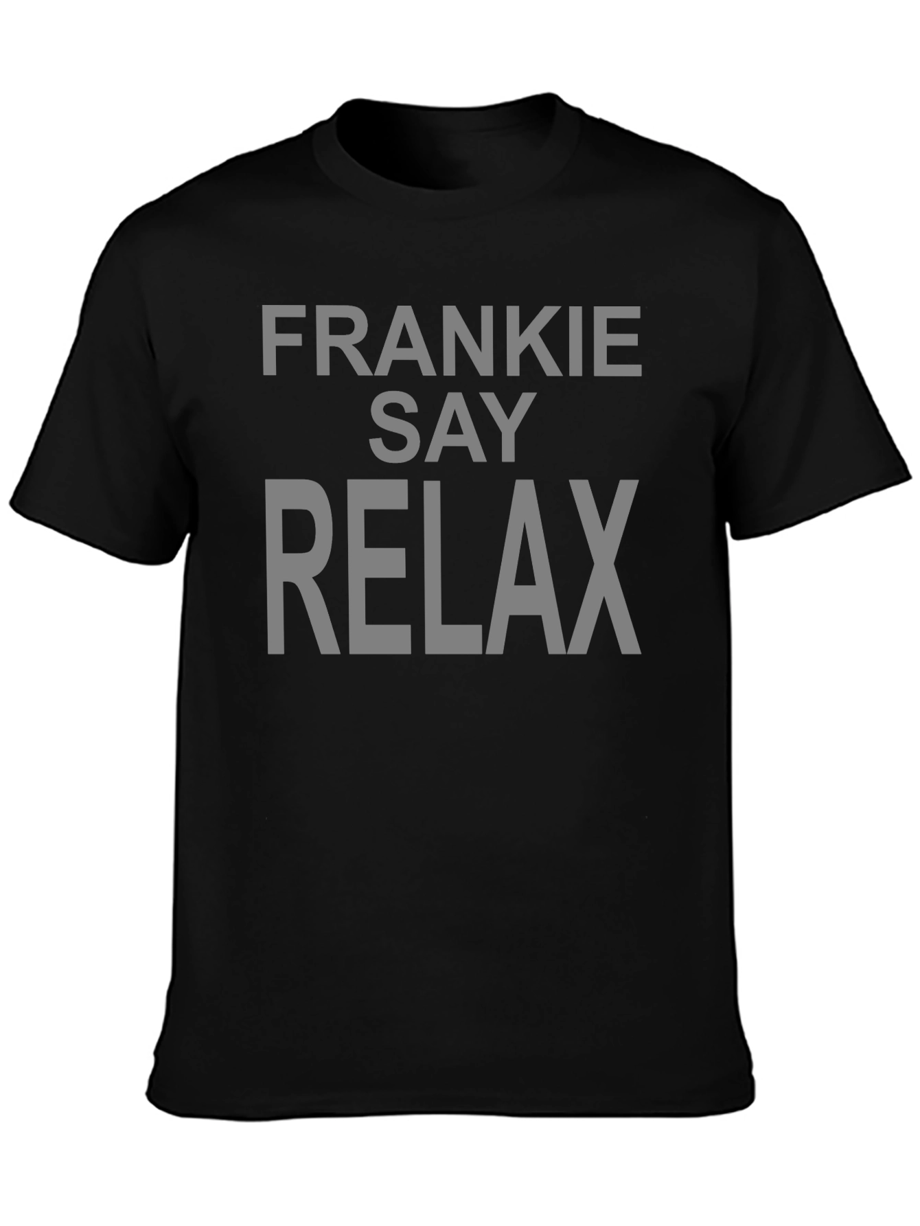 Frankie Say Relax Graphic Tee - Black Cotton T-Shirt