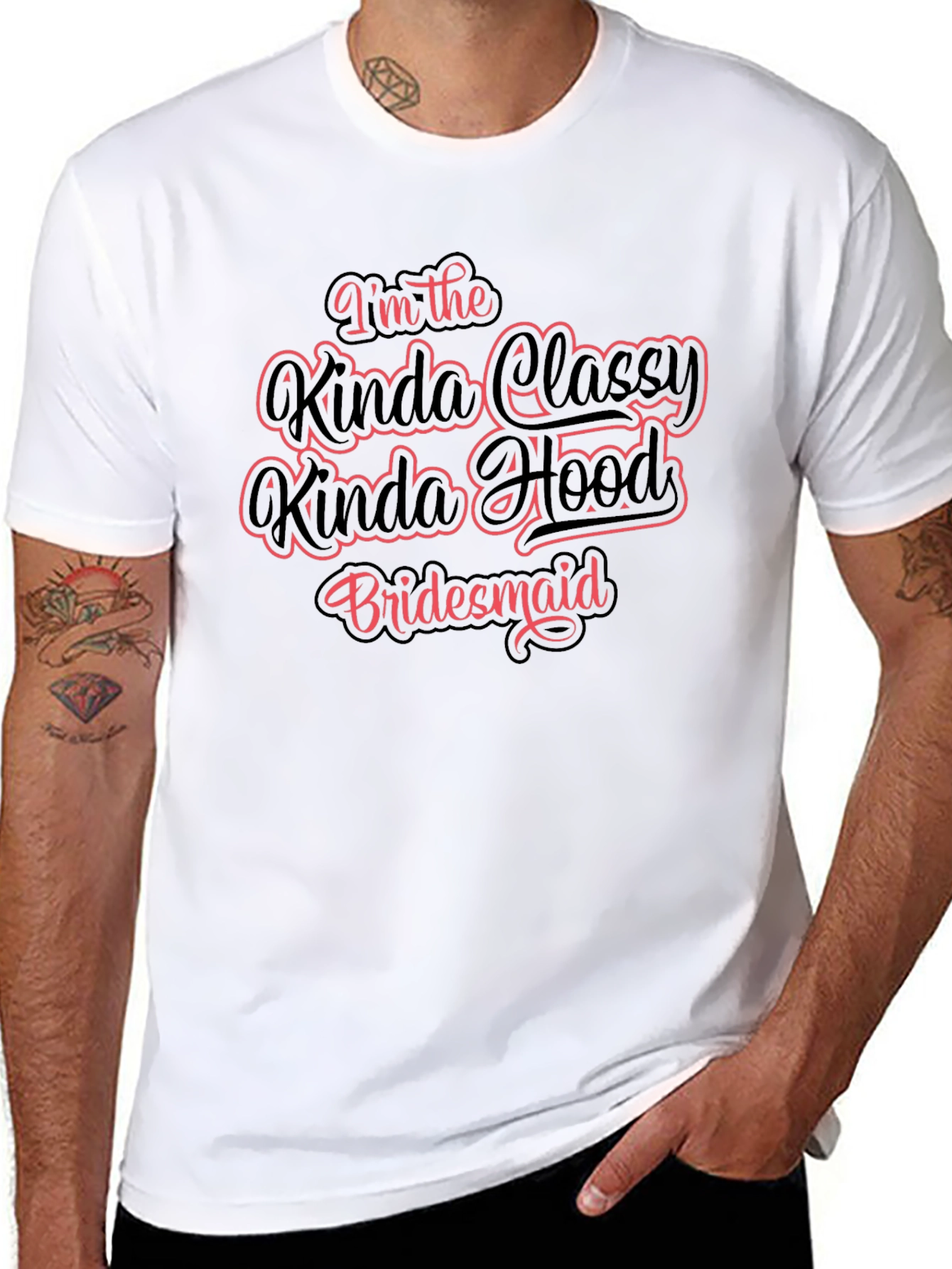 Classy Hood Bridesmaid Black T-Shirt