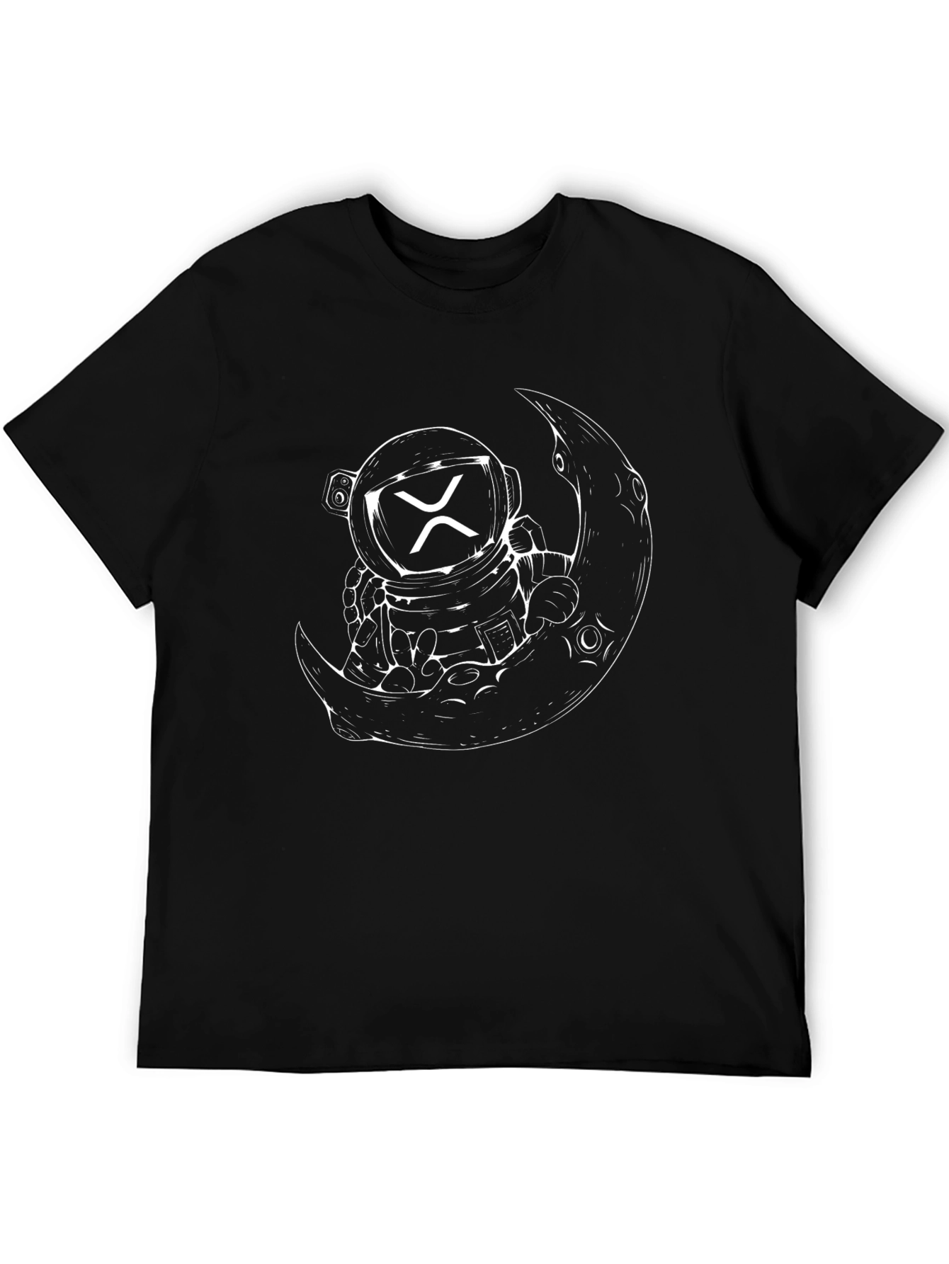 Astronaut Moon Graphic Tee - Stylish Space Design