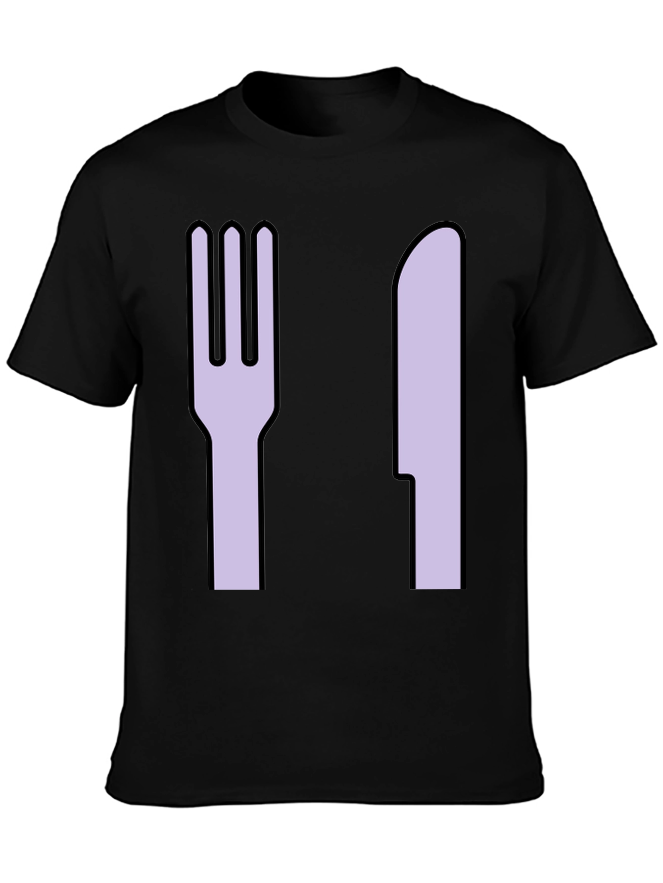 Fork and Knife Graphic Tee - Black