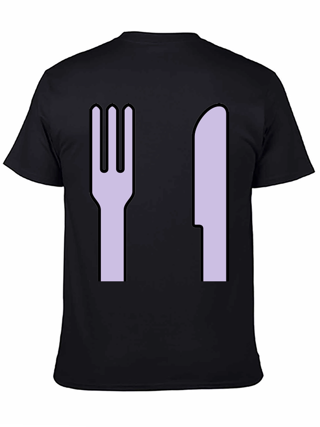 Fork and Knife Graphic Tee - Black