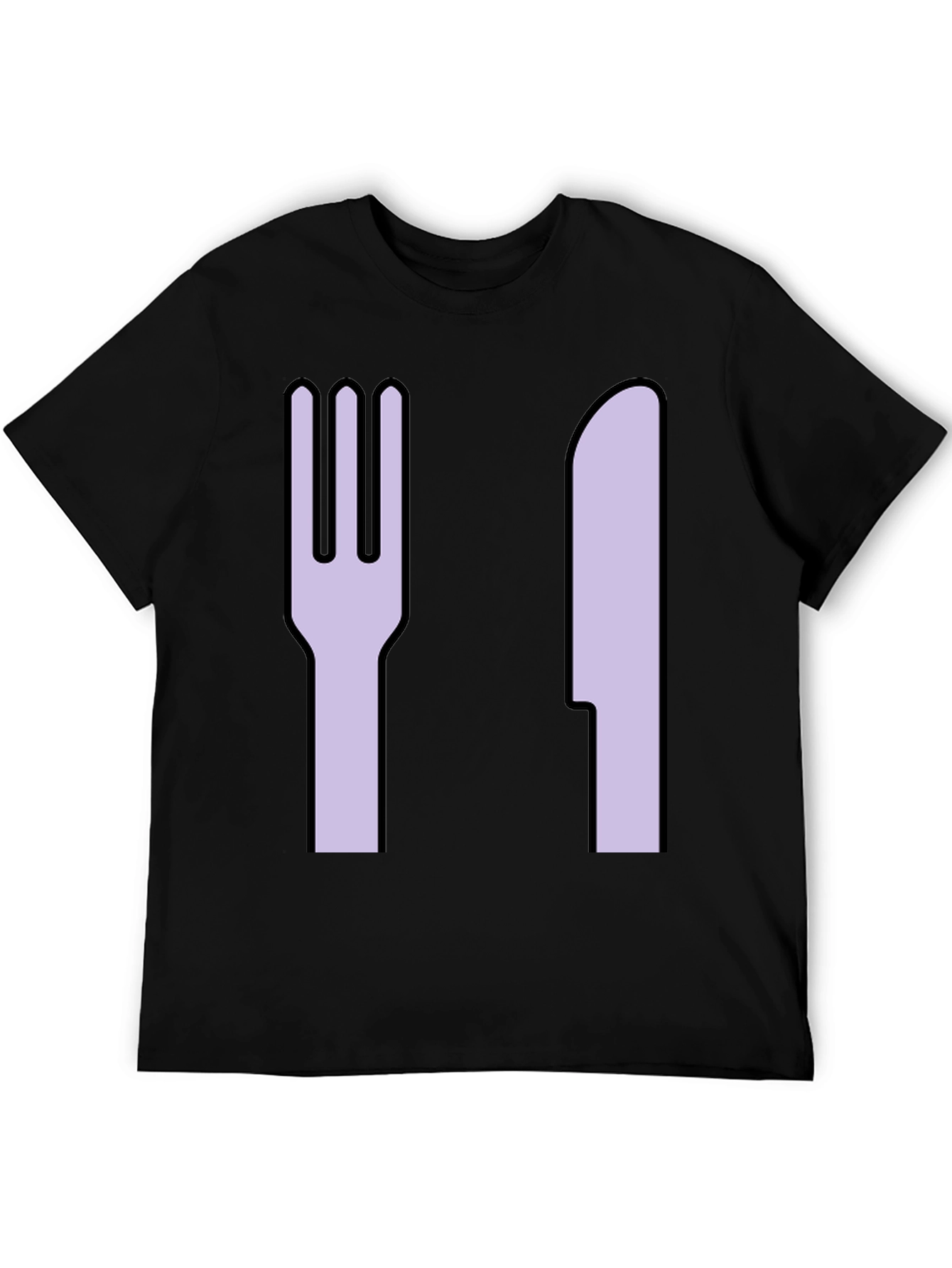Fork and Knife Graphic Tee - Black