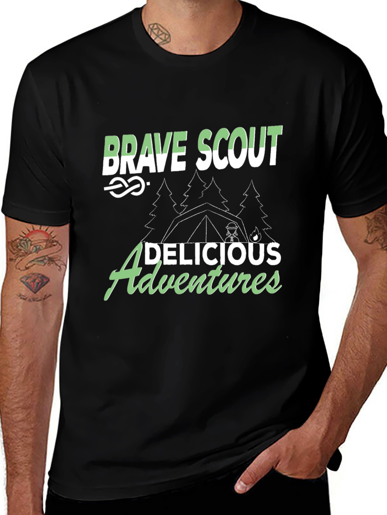 Brave Scout T-Shirt - Delicious Adventures Camping Tee