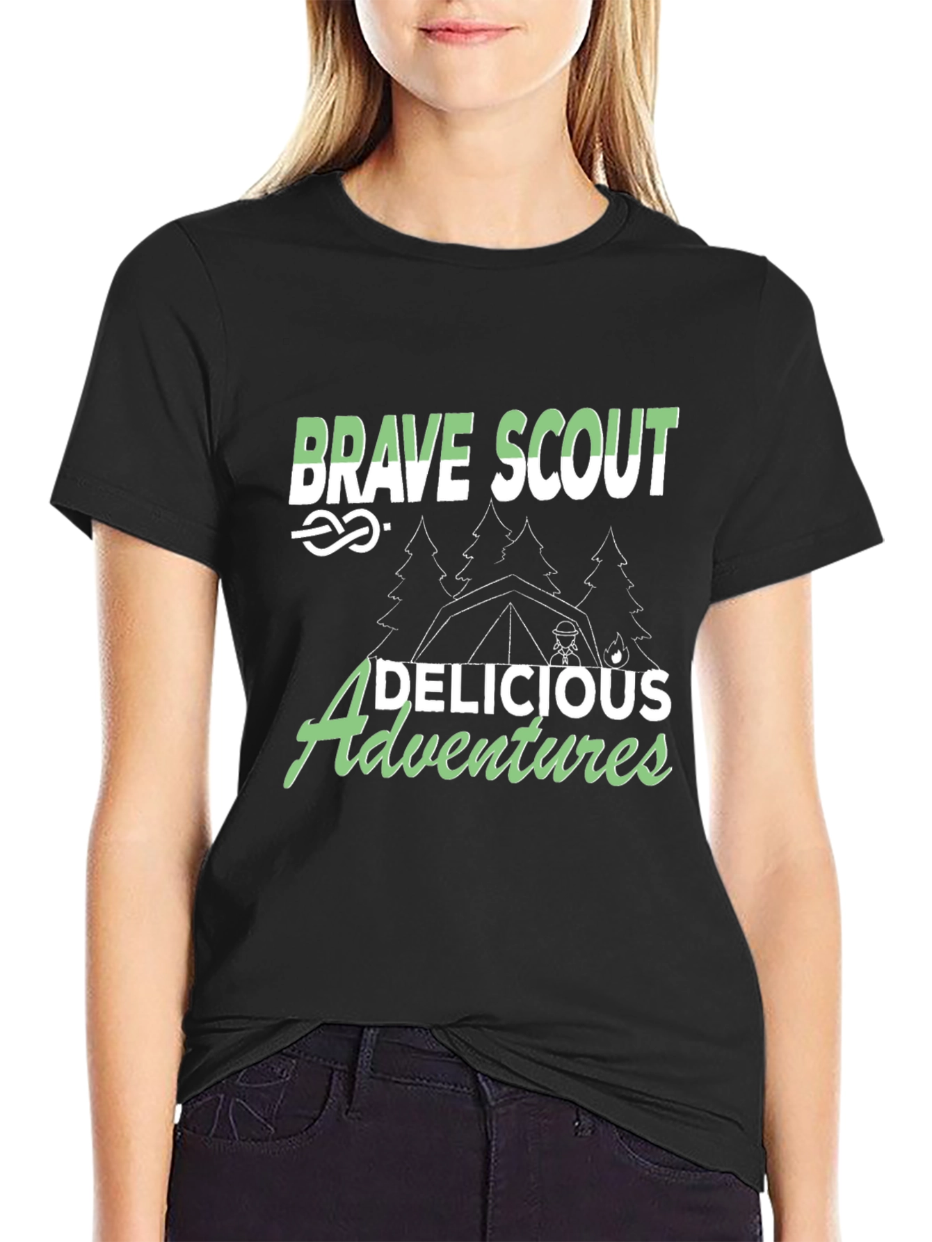 Brave Scout T-Shirt - Delicious Adventures Camping Tee