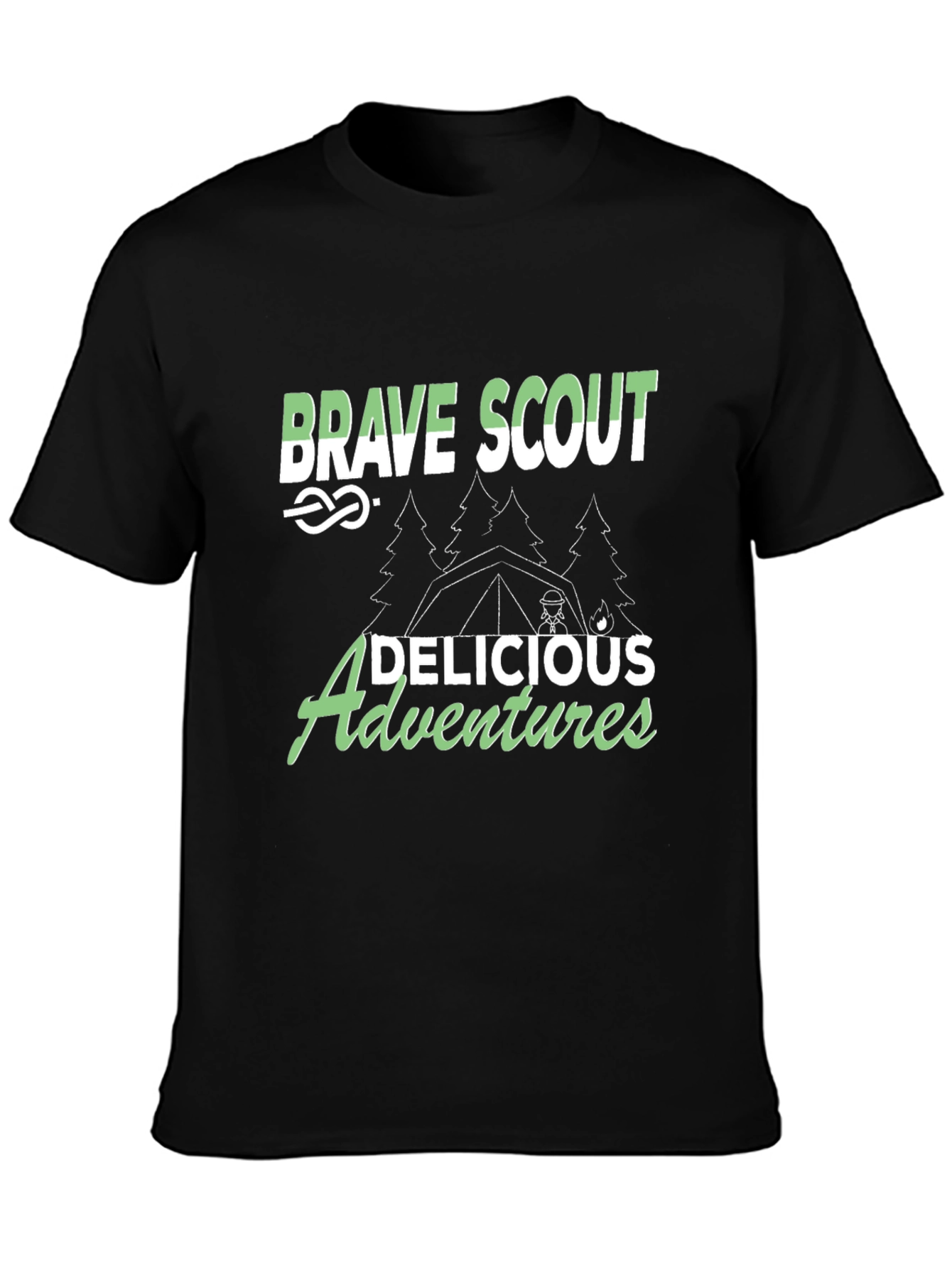 Brave Scout T-Shirt - Delicious Adventures Camping Tee