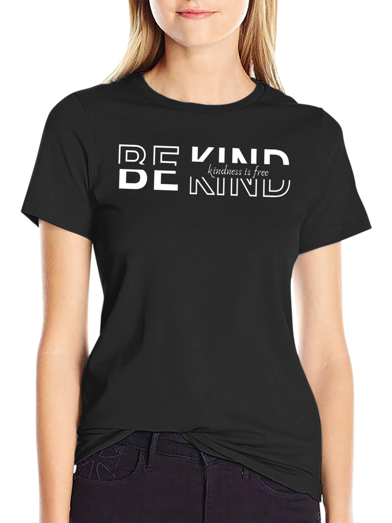 Be Kind T-Shirt - Kindness is Free - Black
