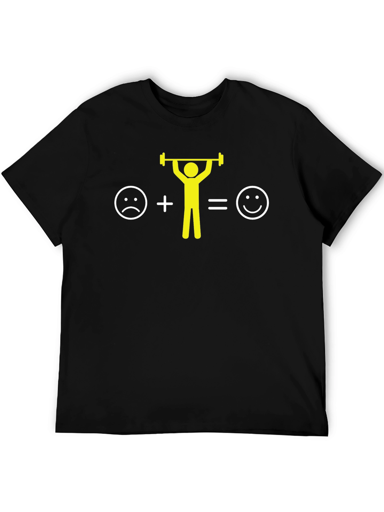 Funny Weightlifting T-Shirt: Sad to Happy Equation