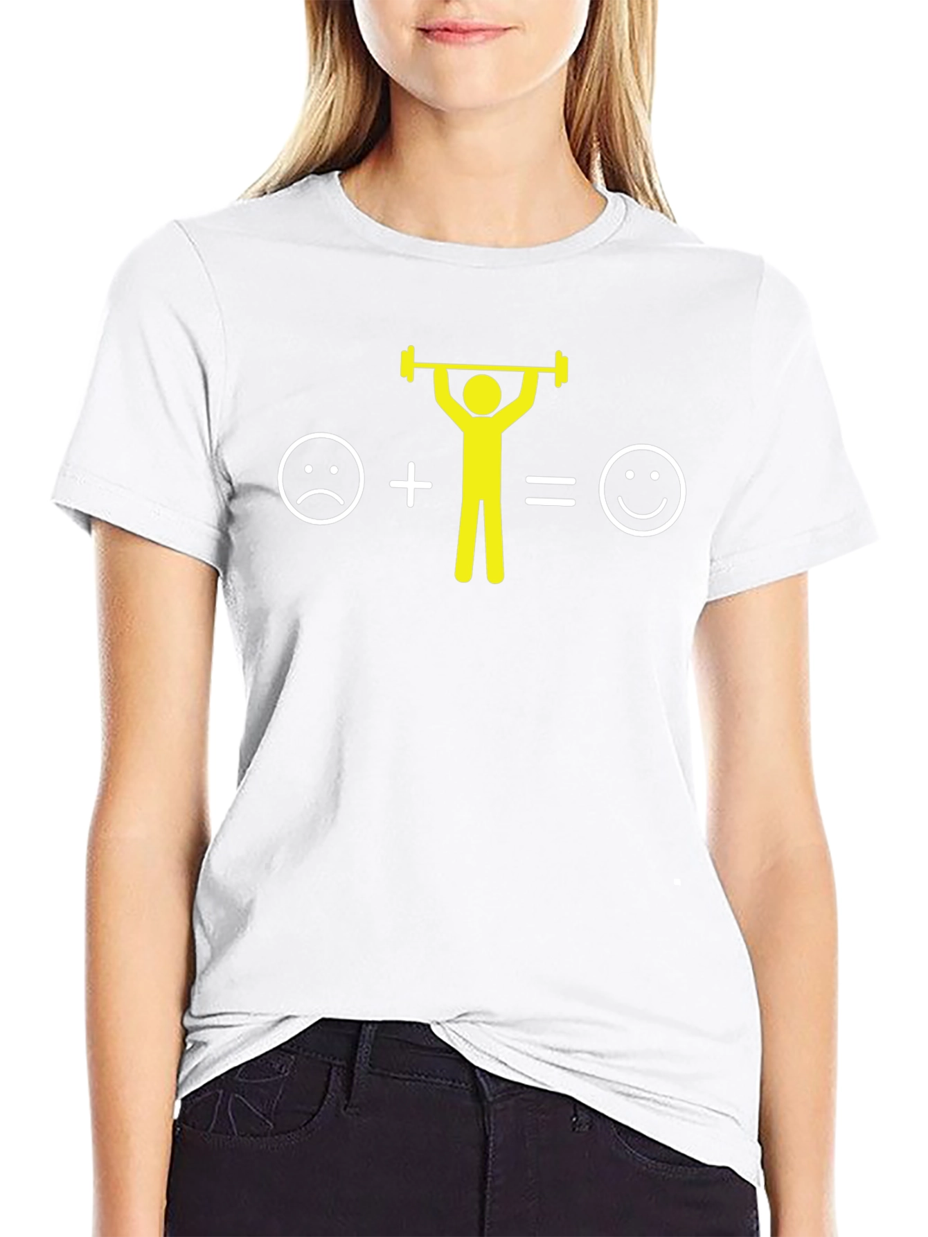 Funny Weightlifting T-Shirt: Sad to Happy Equation