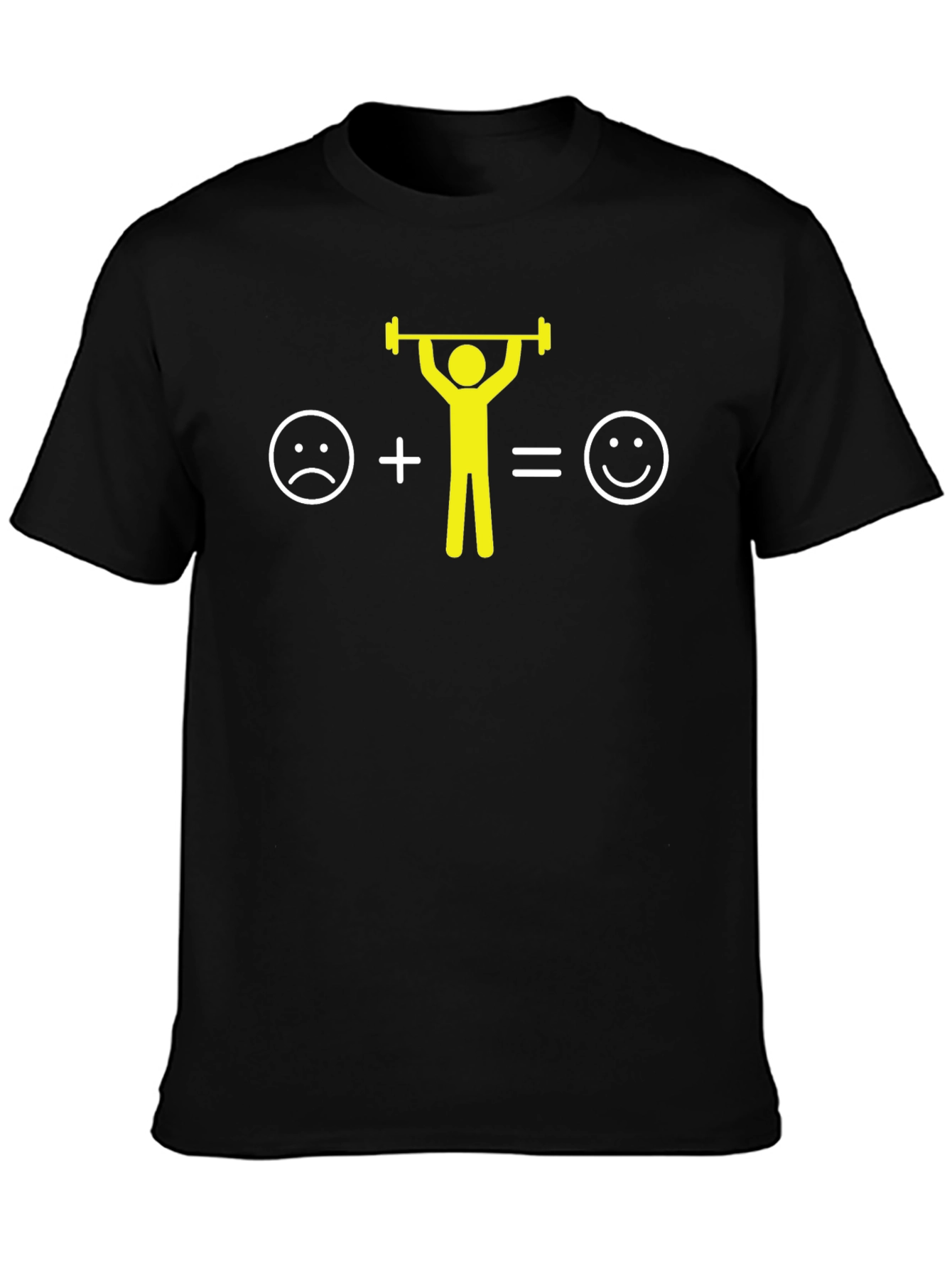 Funny Weightlifting T-Shirt: Sad to Happy Equation