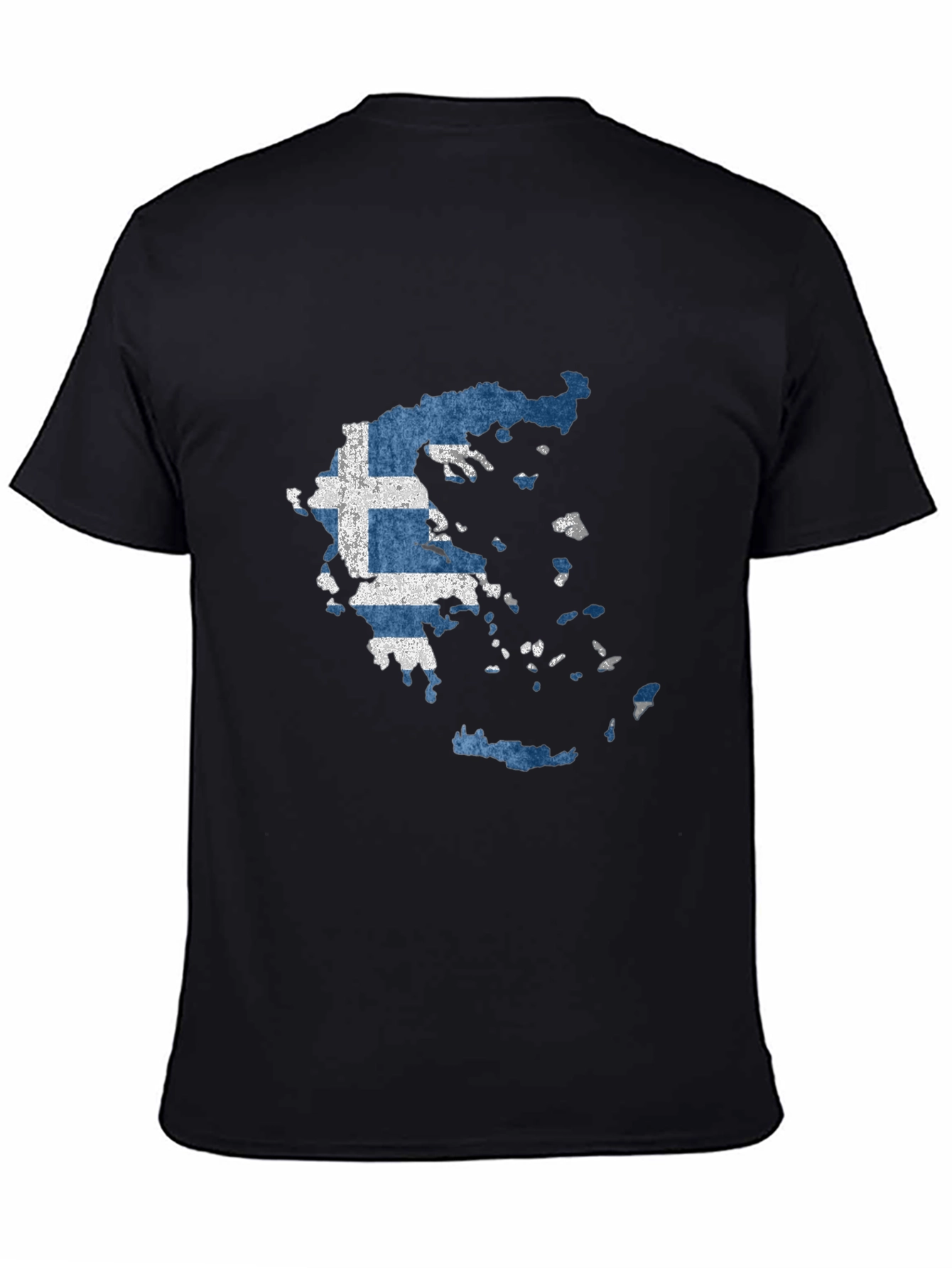 Greece Flag Map T-Shirt - Patriotic Greek Pride