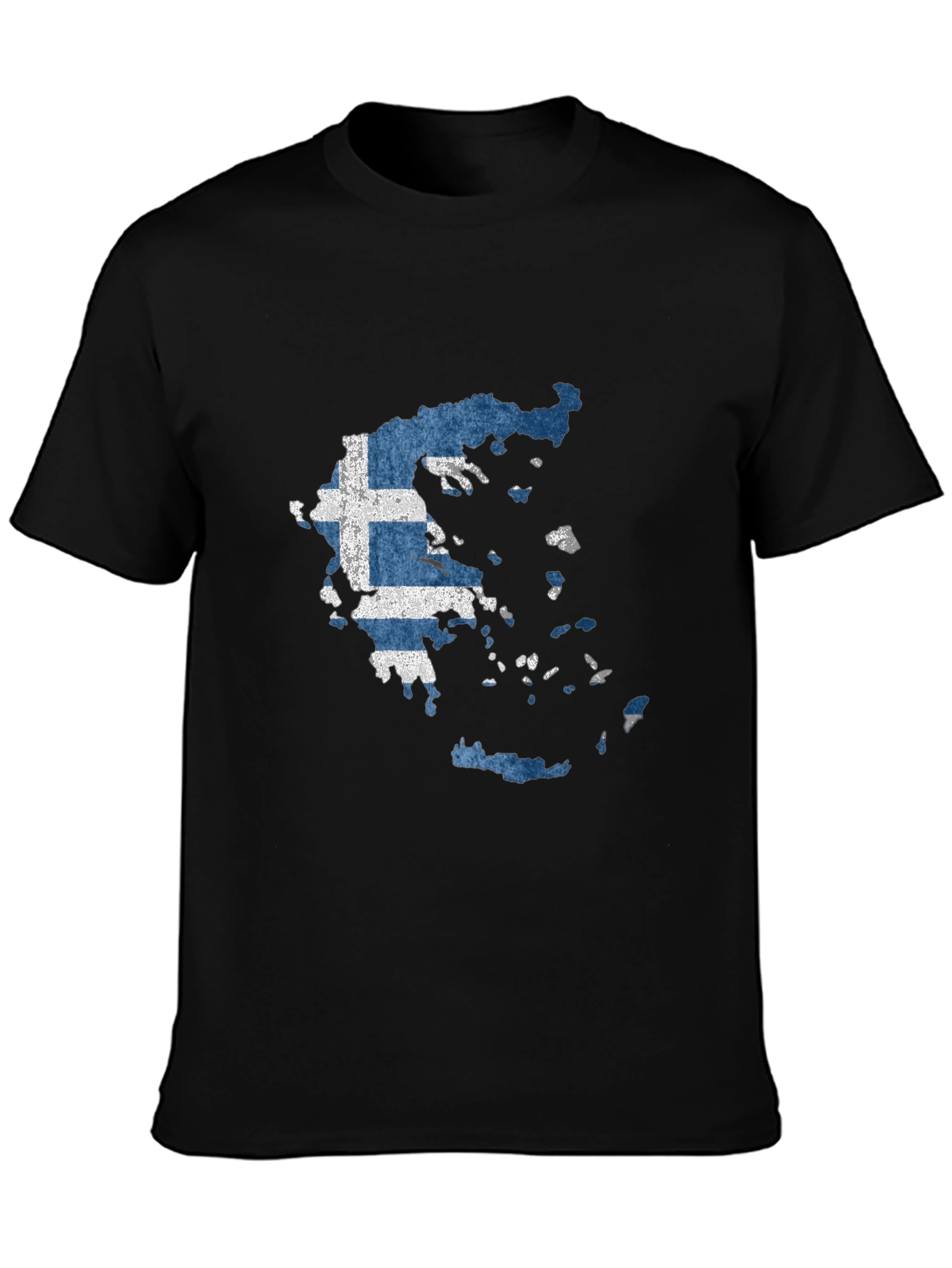 Greece Flag Map T-Shirt - Patriotic Greek Pride