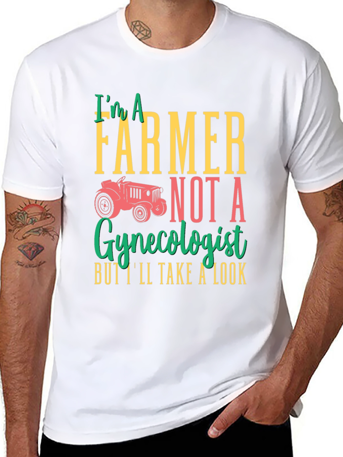 Farmer Not Gynecologist Graphic T-Shirt