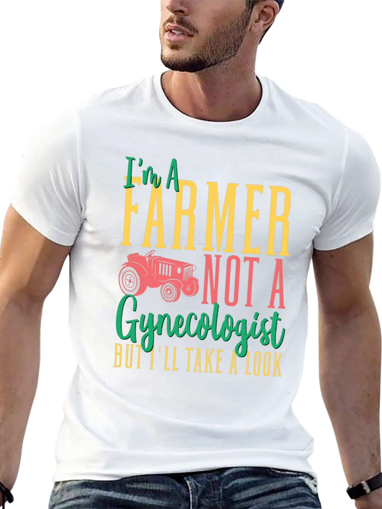 Farmer Not Gynecologist Graphic T-Shirt